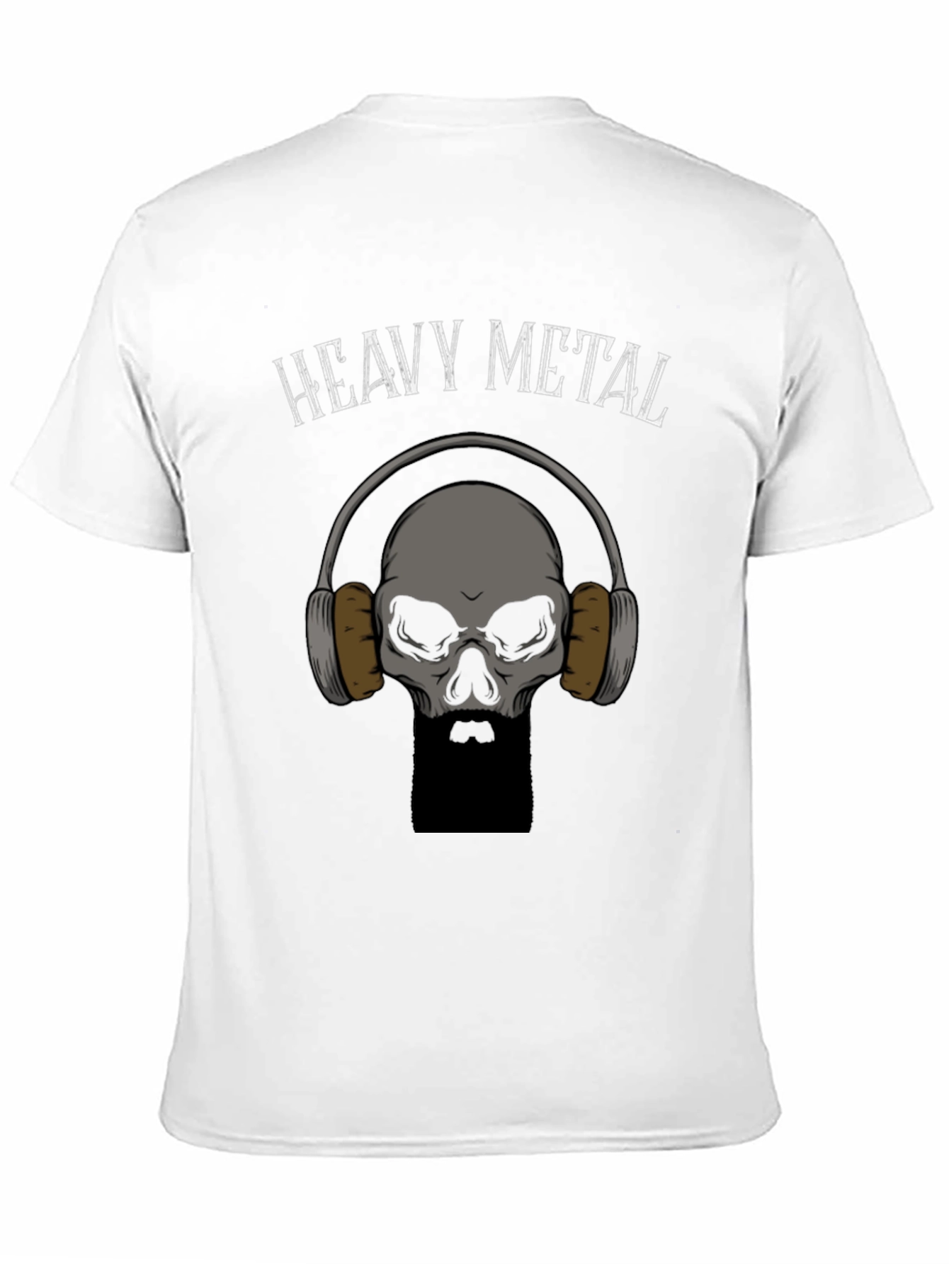 Heavy Metal Skull Graphic Tee - Black Cotton T-Shirt