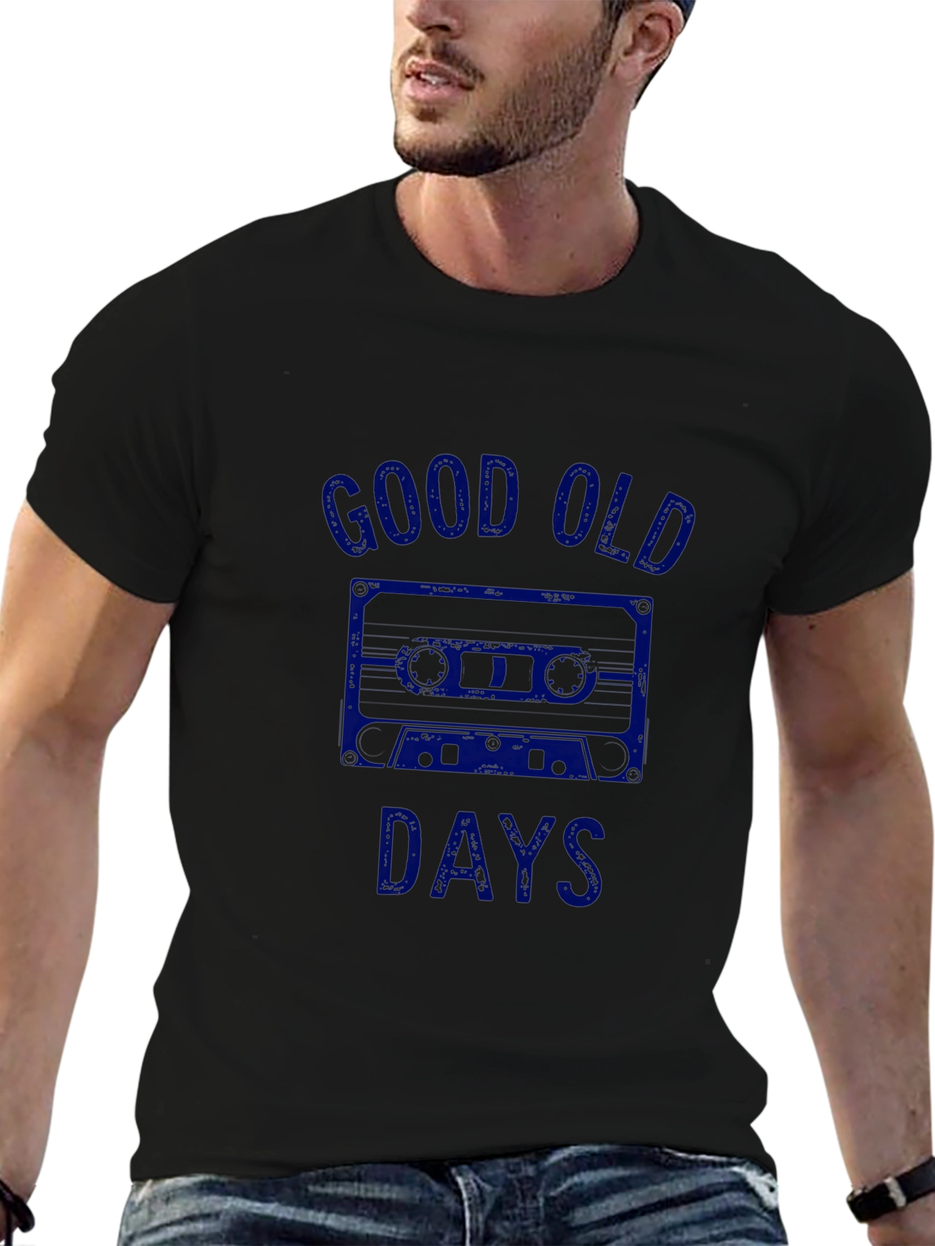 Good Old Days Graphic Tee - Retro Cassette Design