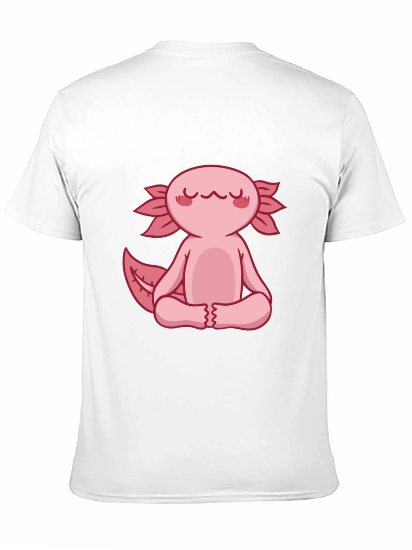 Axolotl Meditation T-Shirt - Zen Pink Salamander