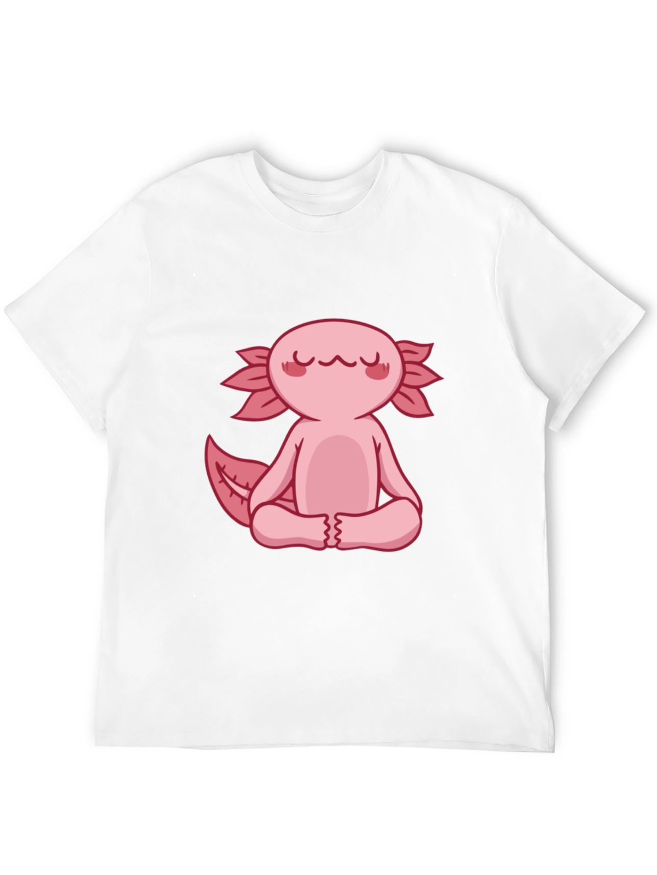Axolotl Meditation T-Shirt - Zen Pink Salamander