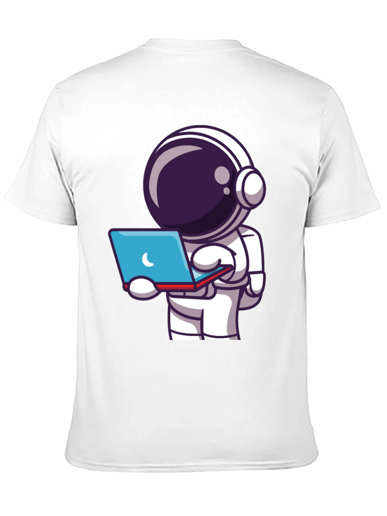Astronaut Laptop T-Shirt - Space Explorer Tee