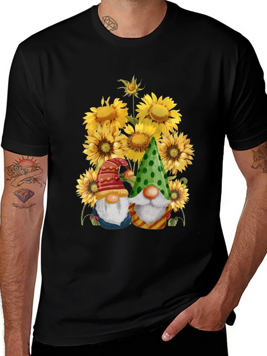 Gnome & Sunflower Graphic Tee