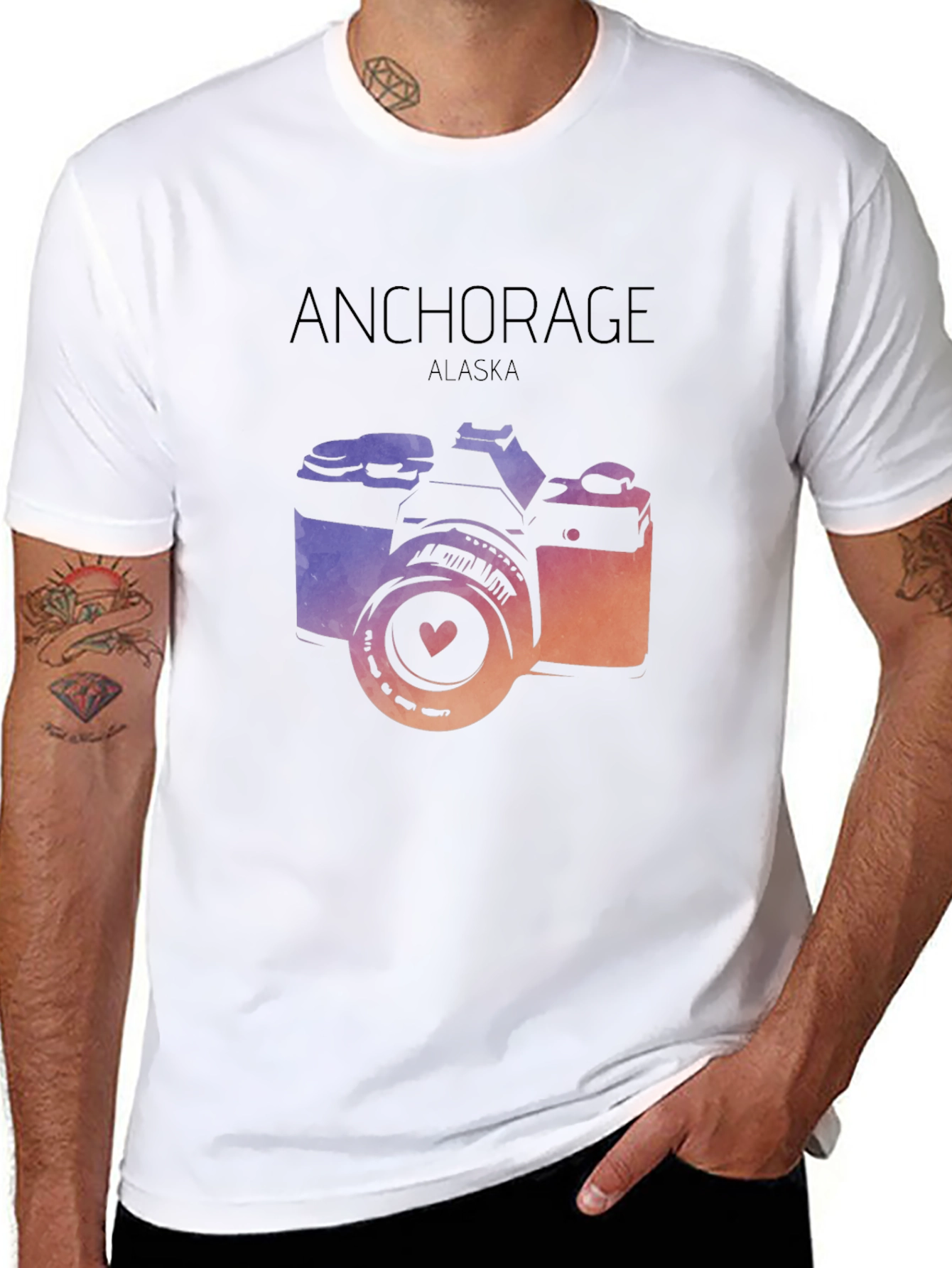 Anchorage Alaska Camera Graphic T-Shirt