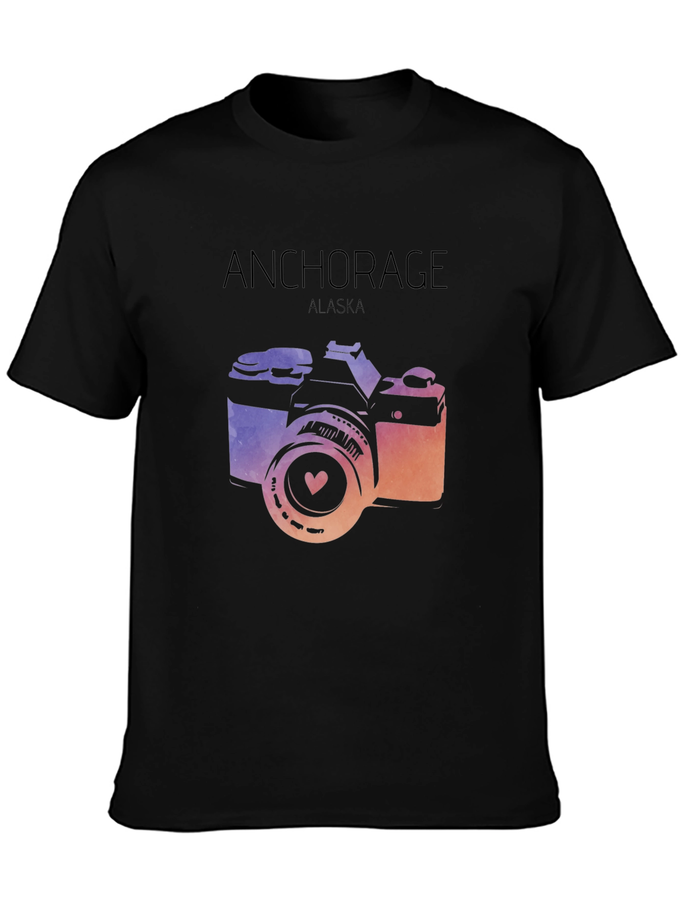 Anchorage Alaska Camera Graphic T-Shirt