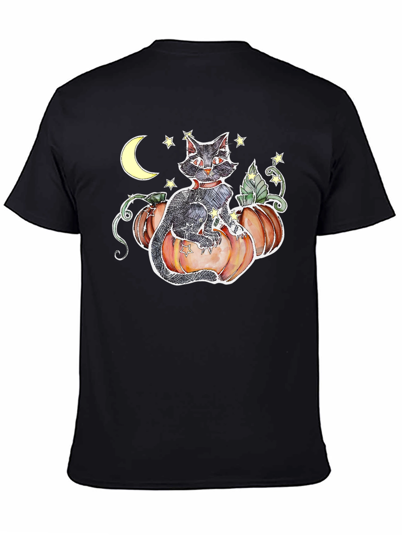 Halloween Cat Pumpkin T-Shirt