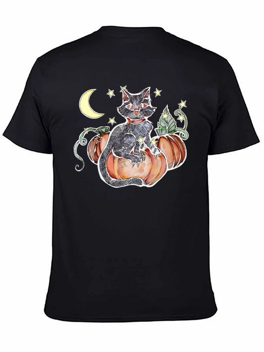Halloween Cat Pumpkin T-Shirt