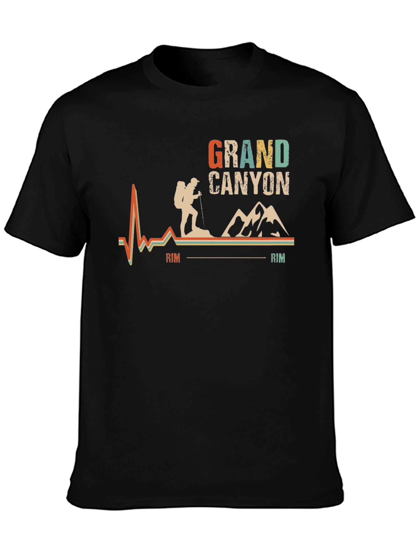 Grand Canyon Hiker Graphic Tee - Black