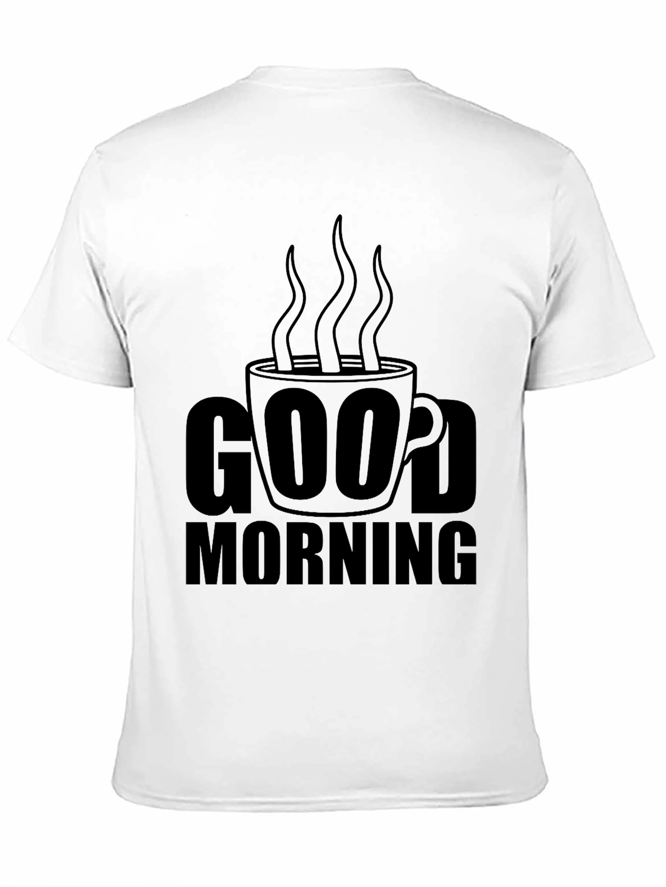 Good Morning Coffee Graphic T-Shirt - Black