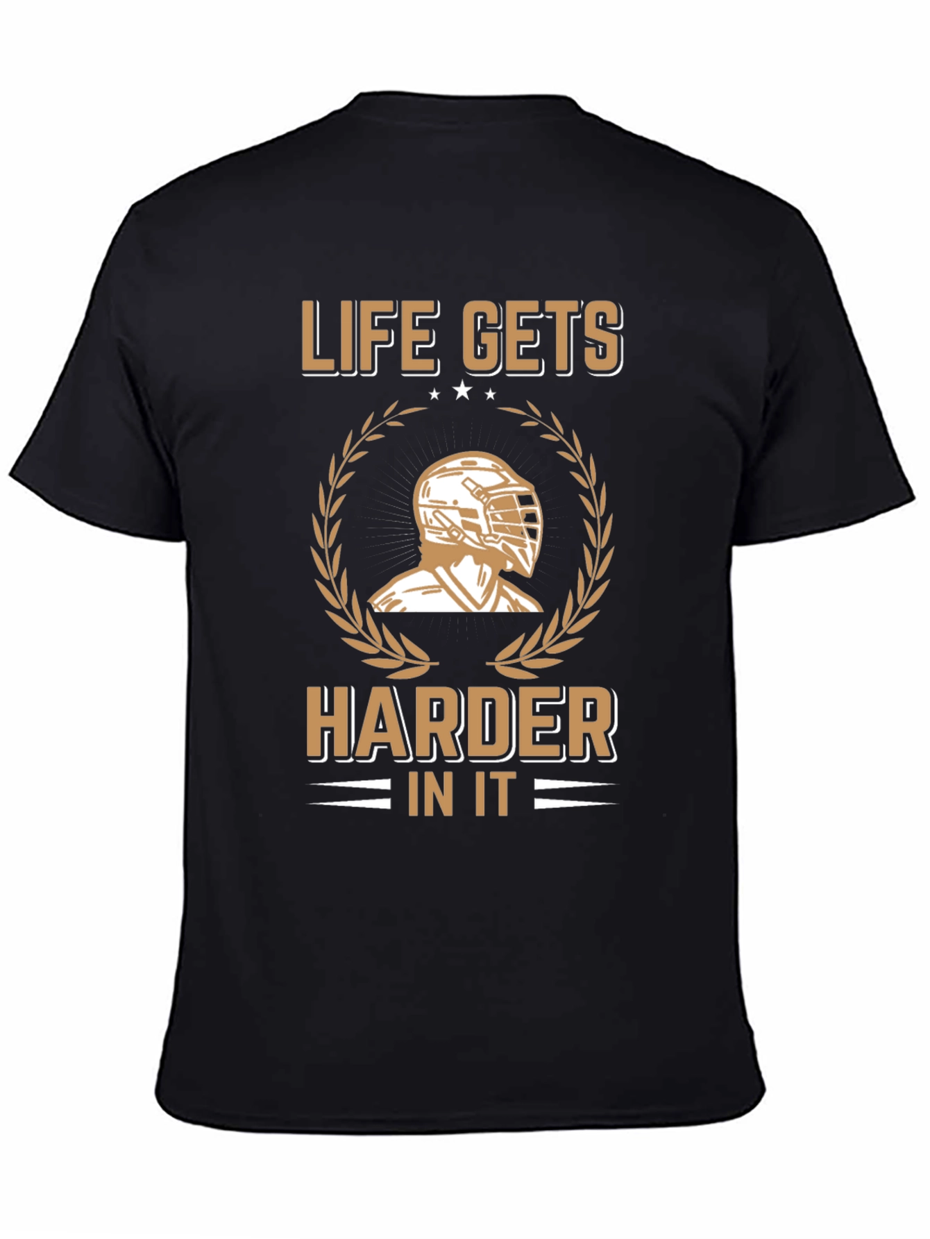 Life Gets Harder T-Shirt - Hockey Goalie Design