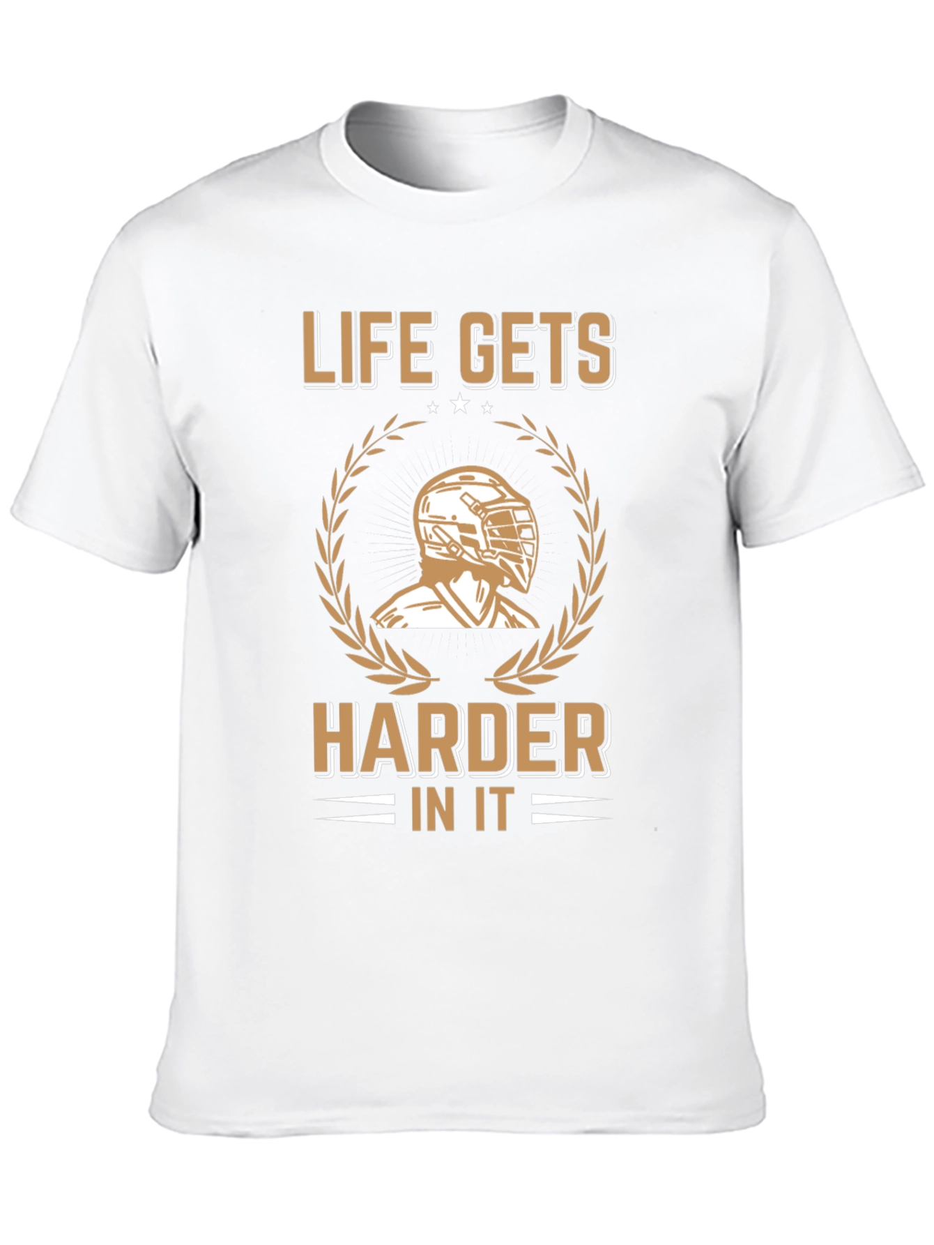 Life Gets Harder T-Shirt - Hockey Goalie Design