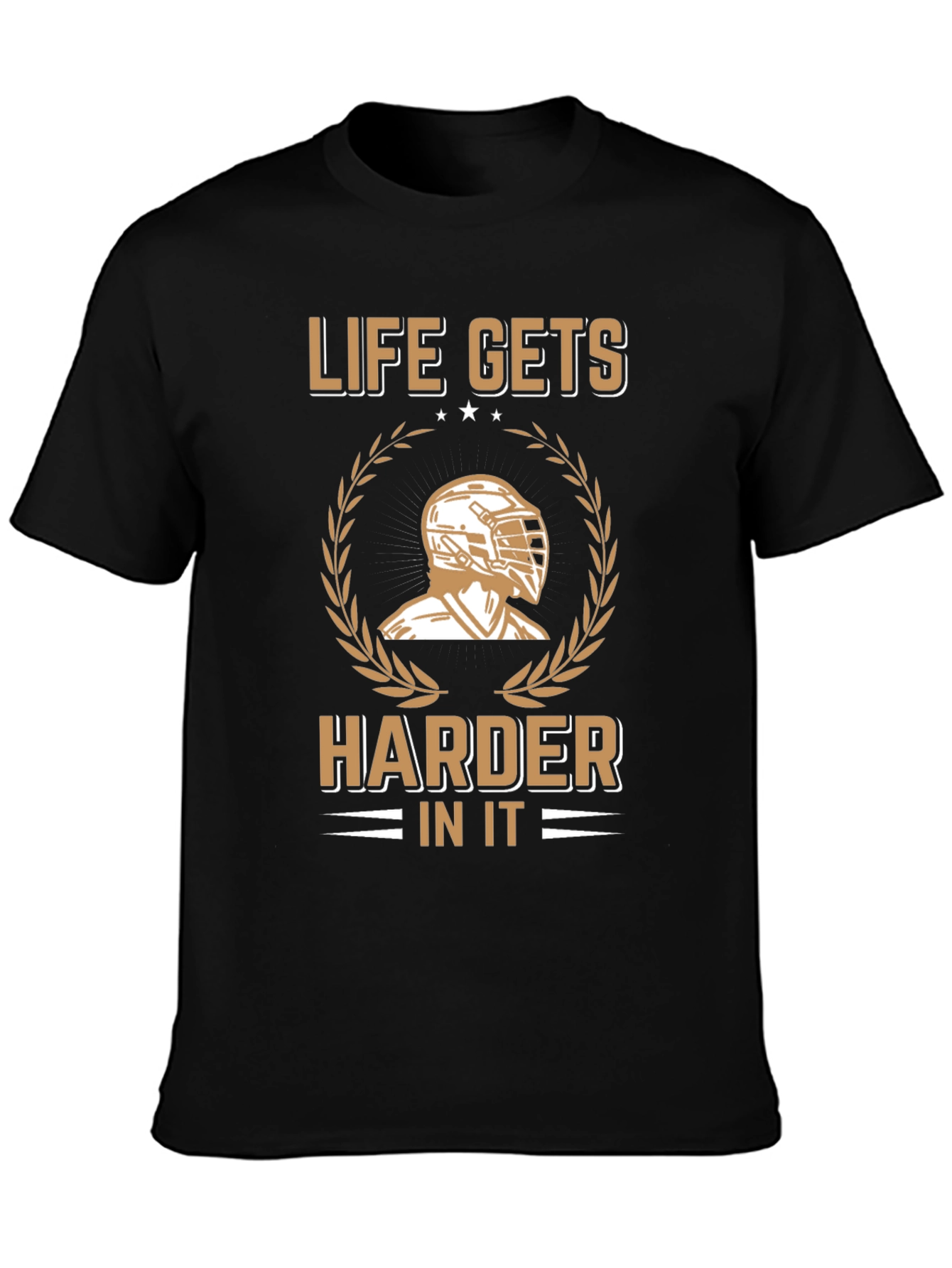 Life Gets Harder T-Shirt - Hockey Goalie Design