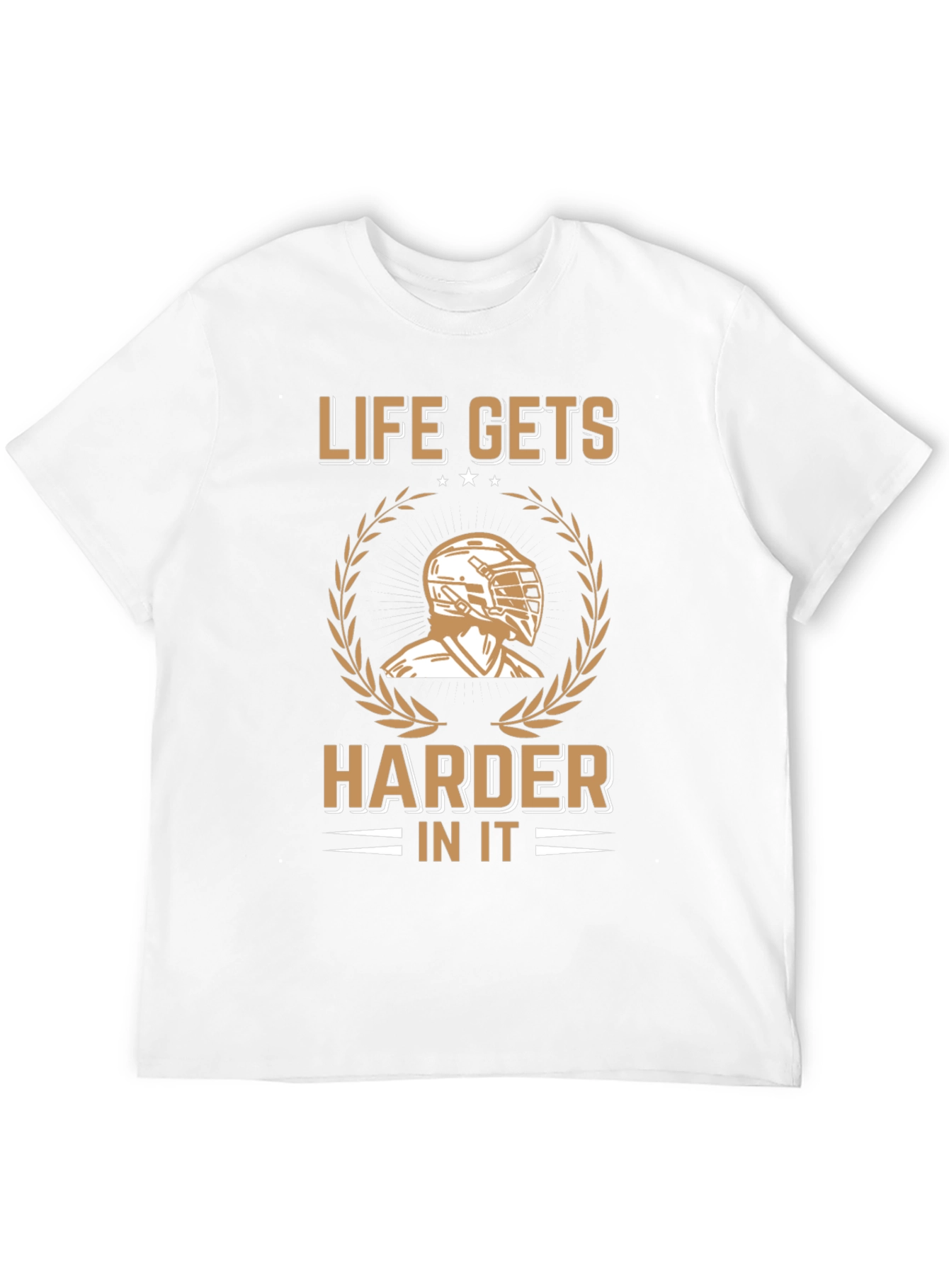 Life Gets Harder T-Shirt - Hockey Goalie Design