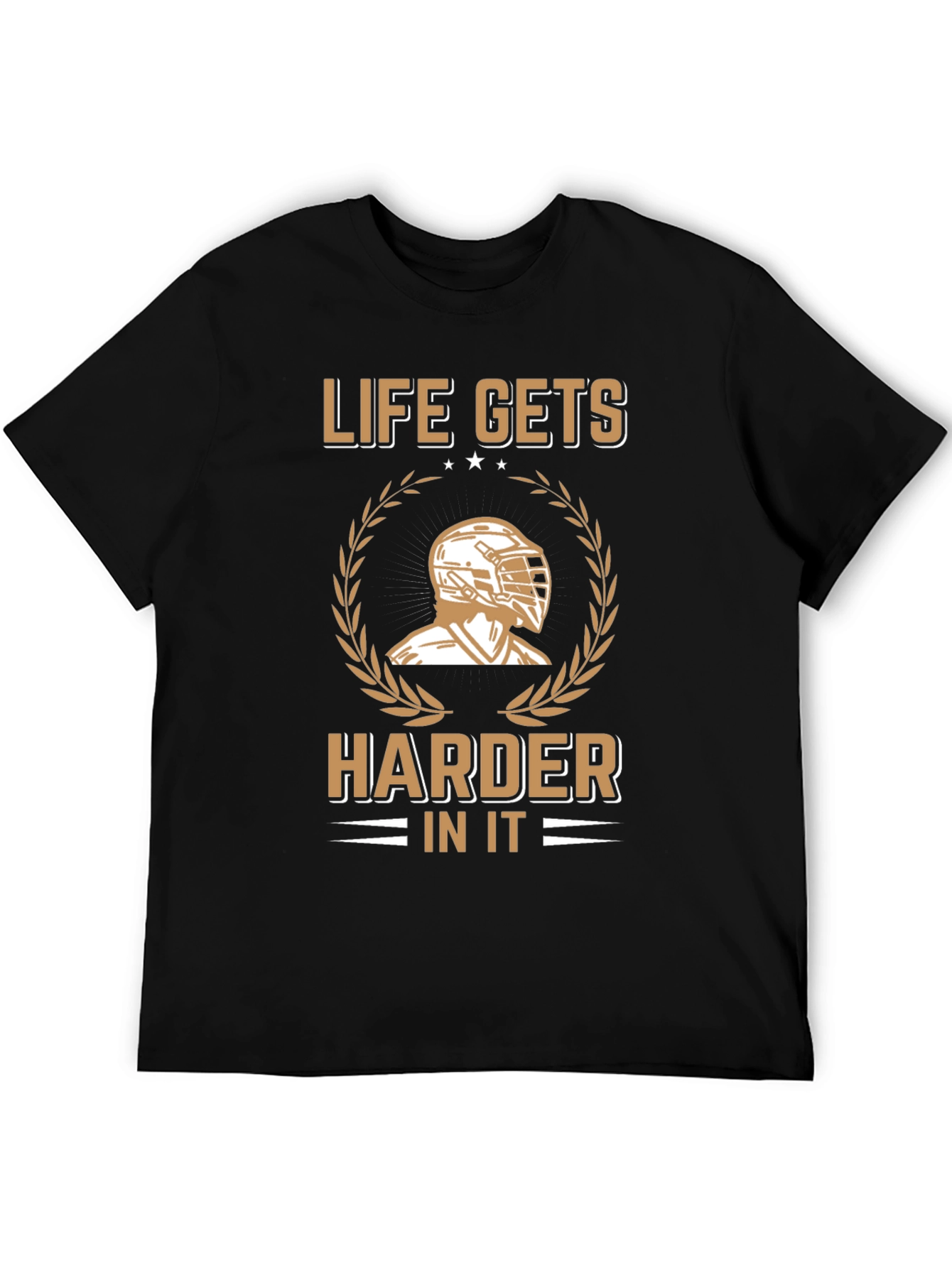 Life Gets Harder T-Shirt - Hockey Goalie Design