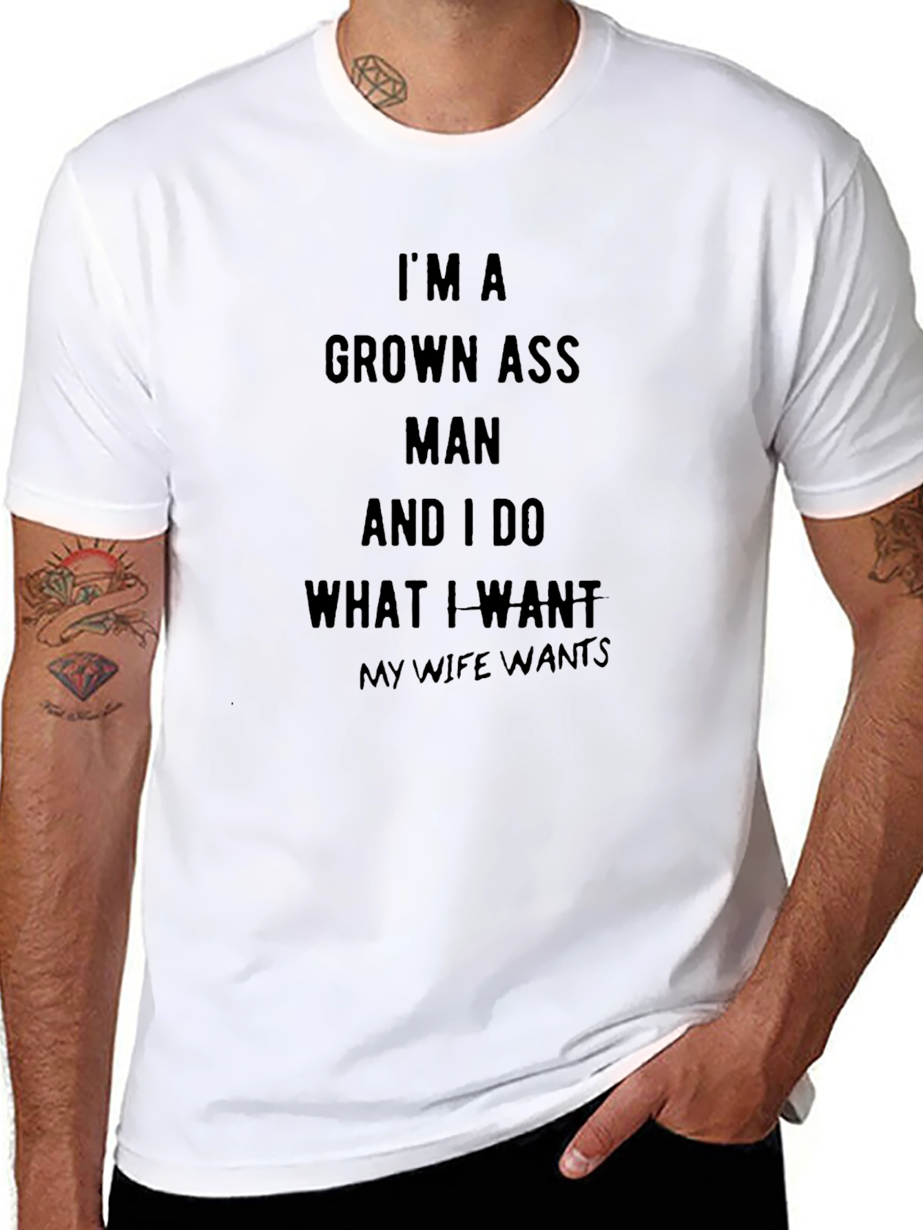 Grown Ass Man Graphic Tee - Funny Husband Shirt