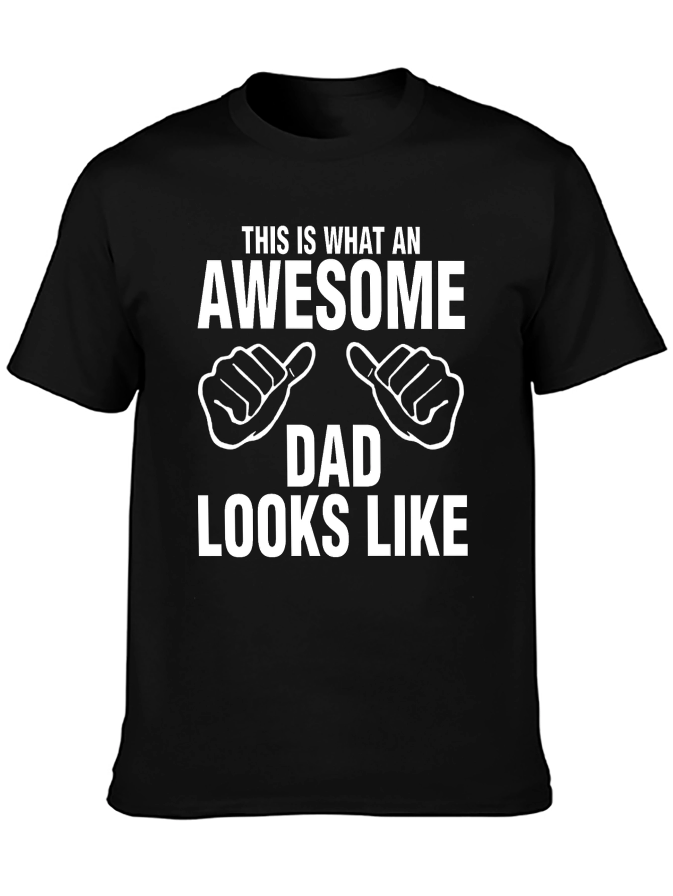 Awesome Dad Graphic Tee - Black Cotton T-Shirt