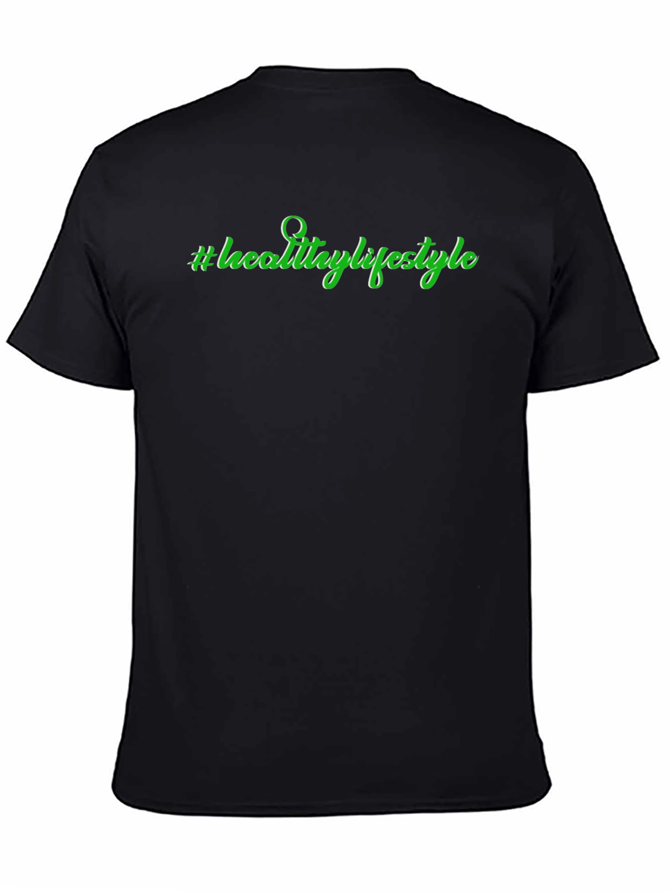 Healthy Lifestyle T-Shirt - Black Casual Tee