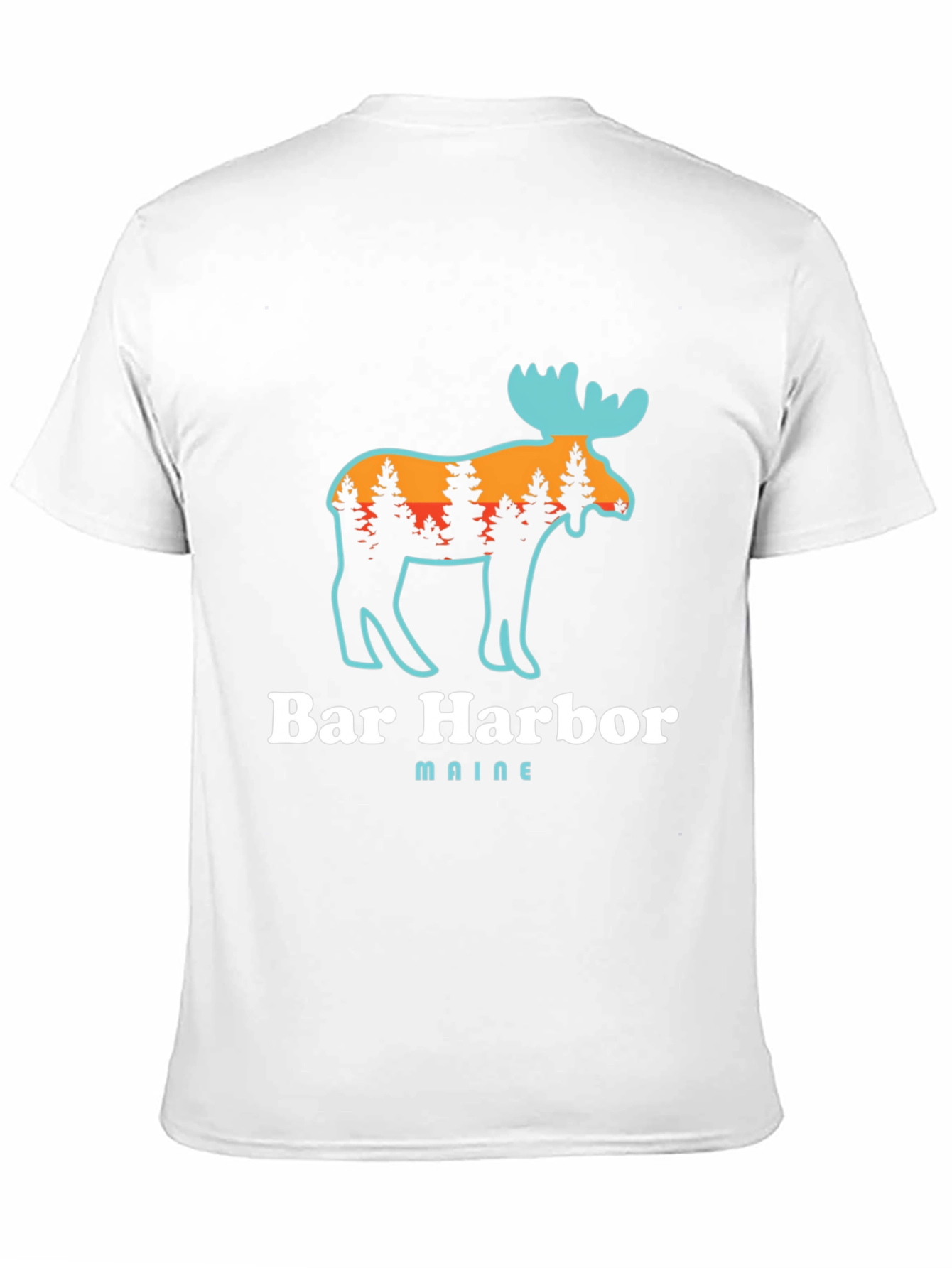 Bar Harbor Maine Moose Graphic T-Shirt