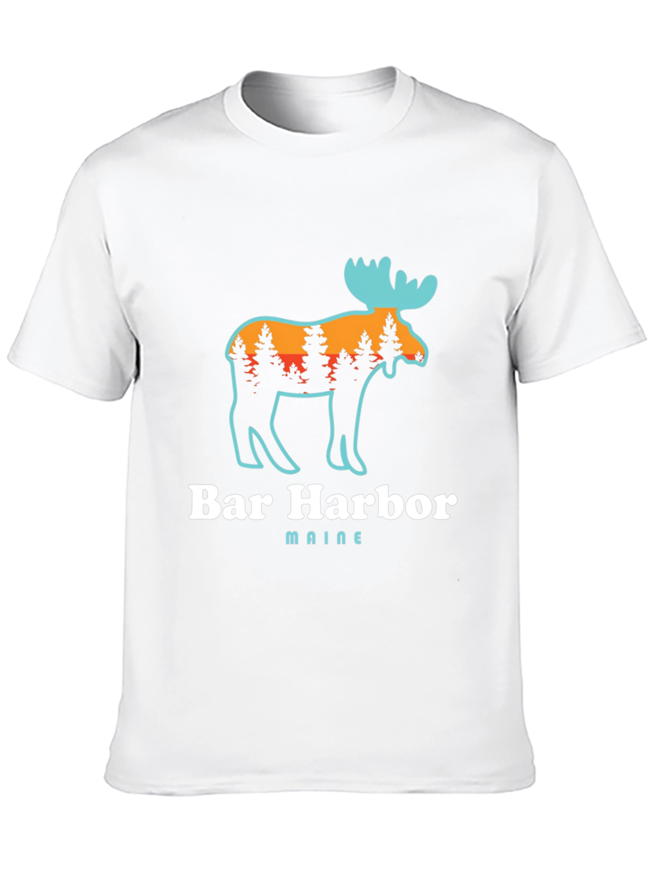 Bar Harbor Maine Moose Graphic T-Shirt