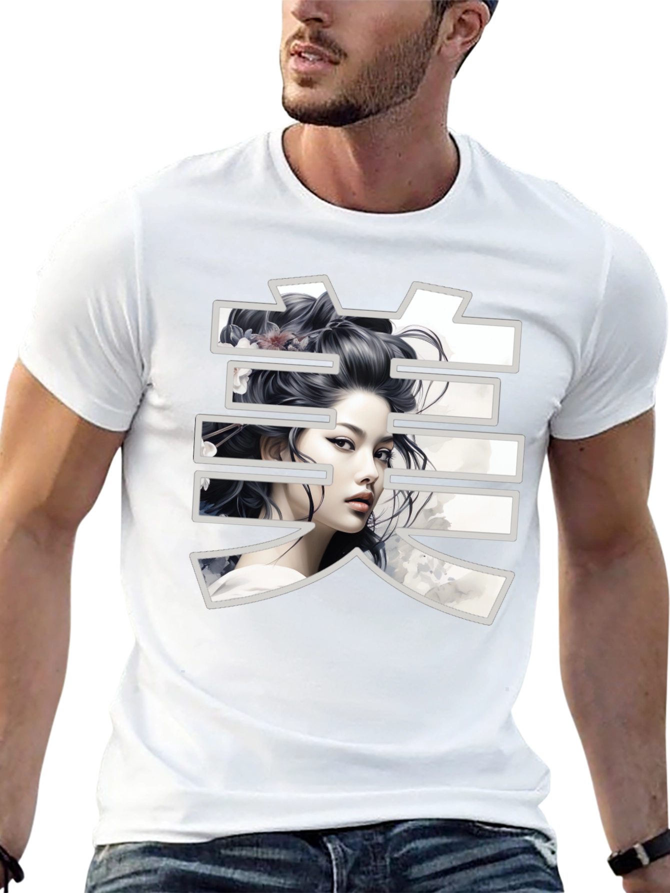 Geisha Graphic Black T-Shirt