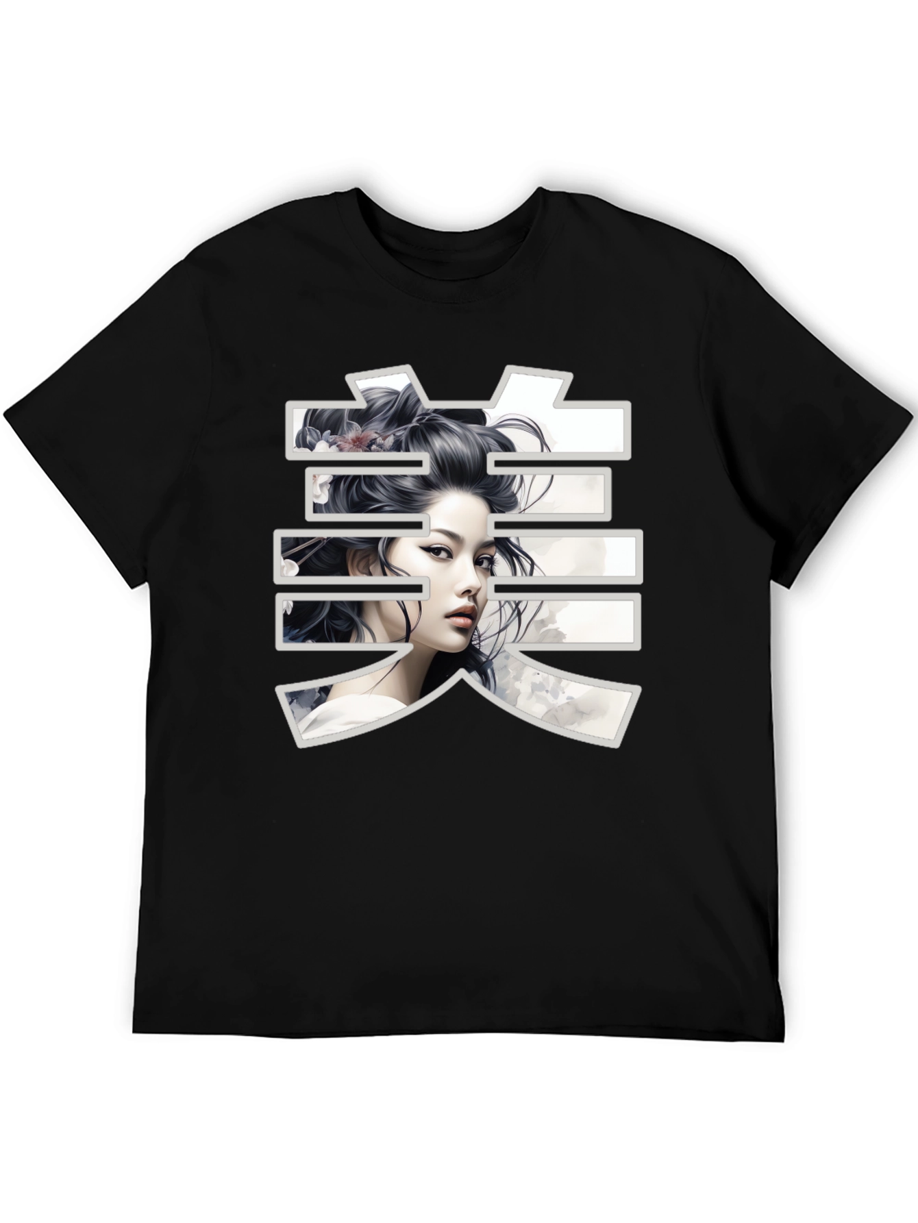 Geisha Graphic Black T-Shirt