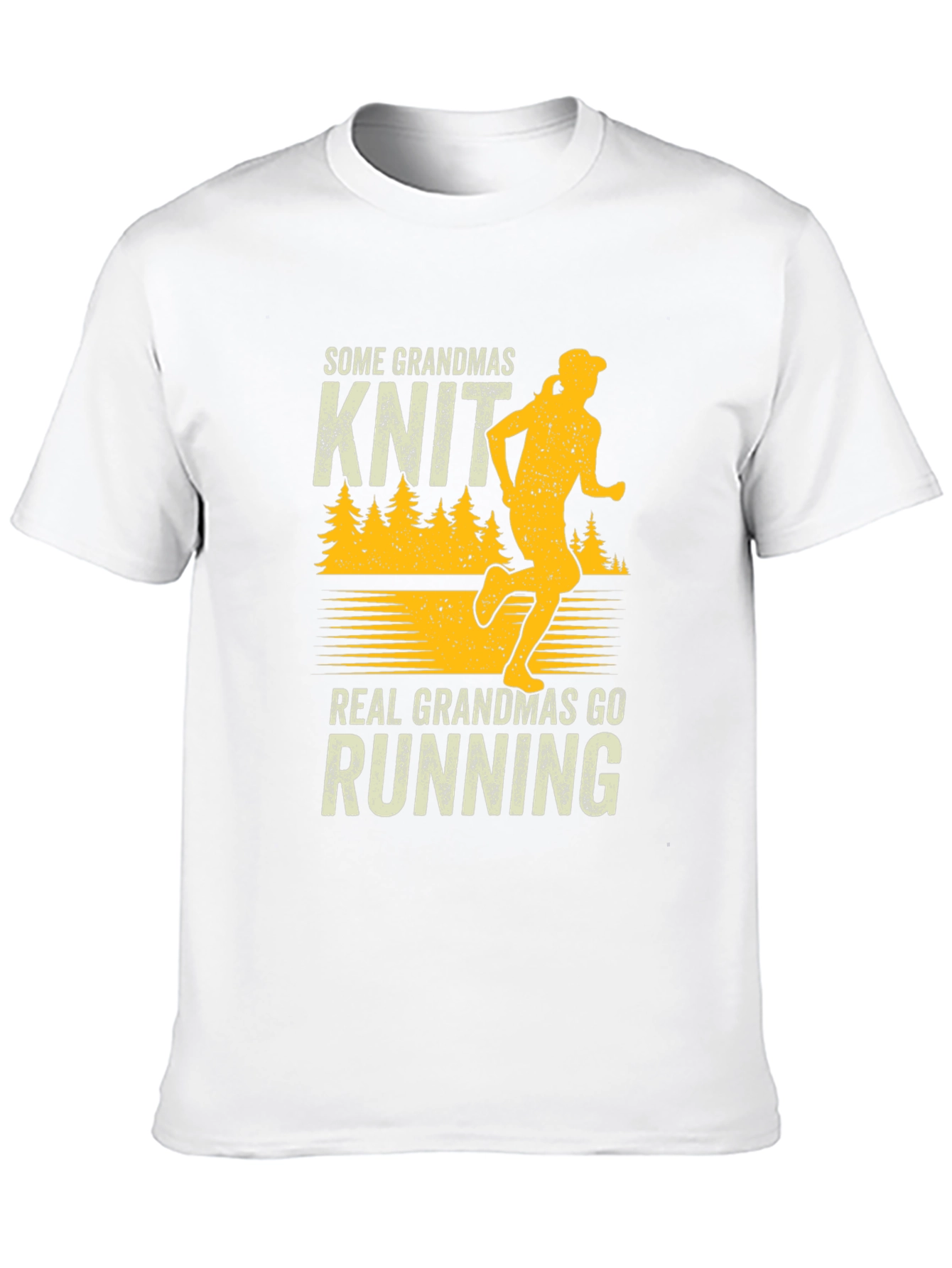 Grandma Running T-Shirt - Knit vs. Running Graphic Tee