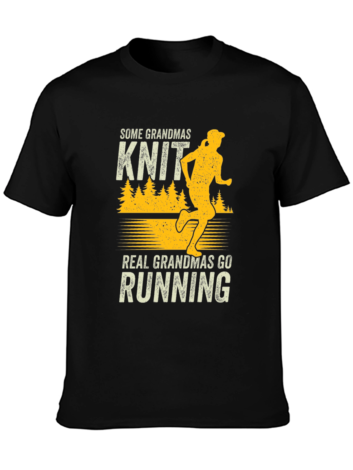 Grandma Running T-Shirt - Knit vs. Running Graphic Tee