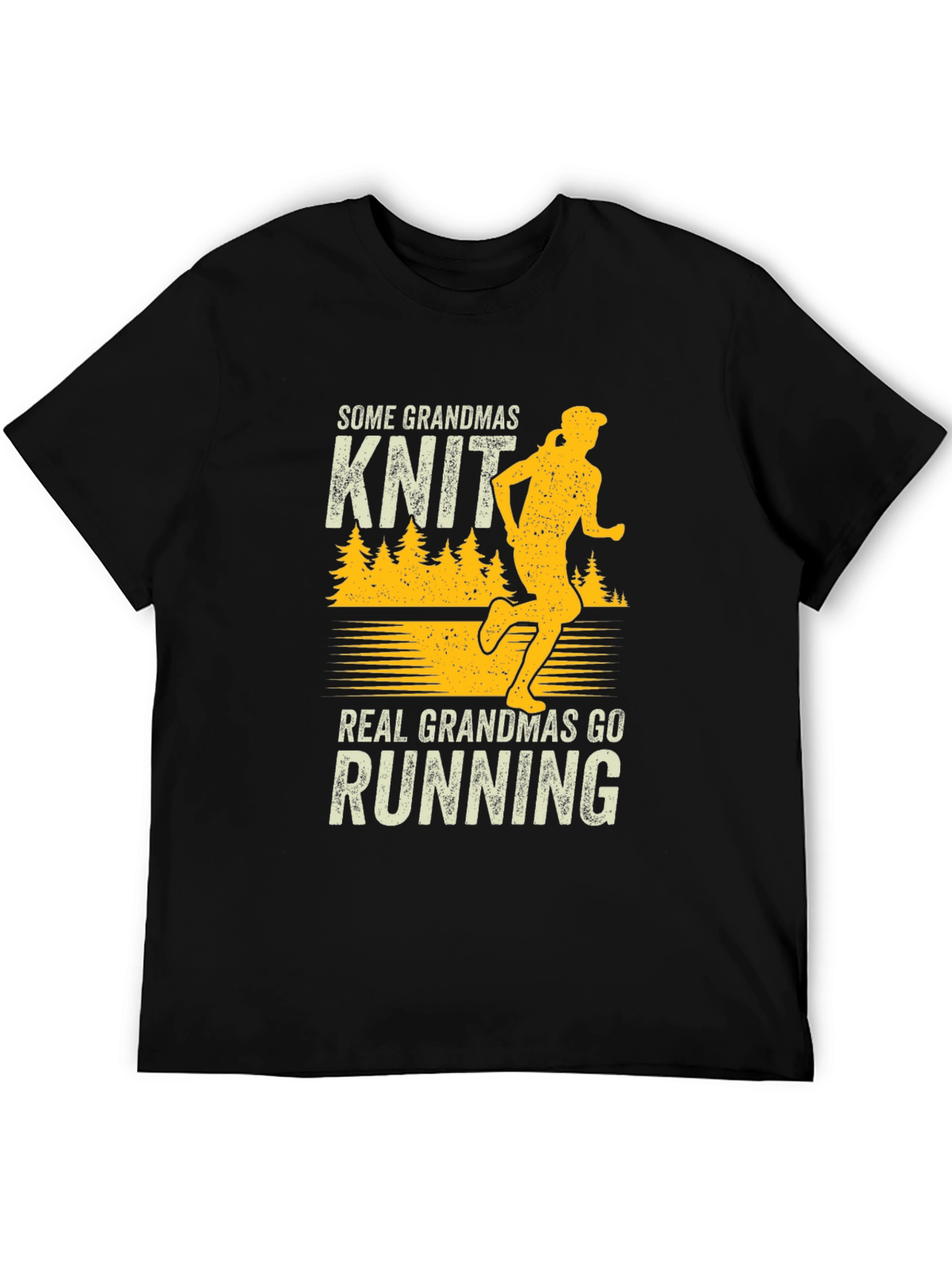 Grandma Running T-Shirt - Knit vs. Running Graphic Tee