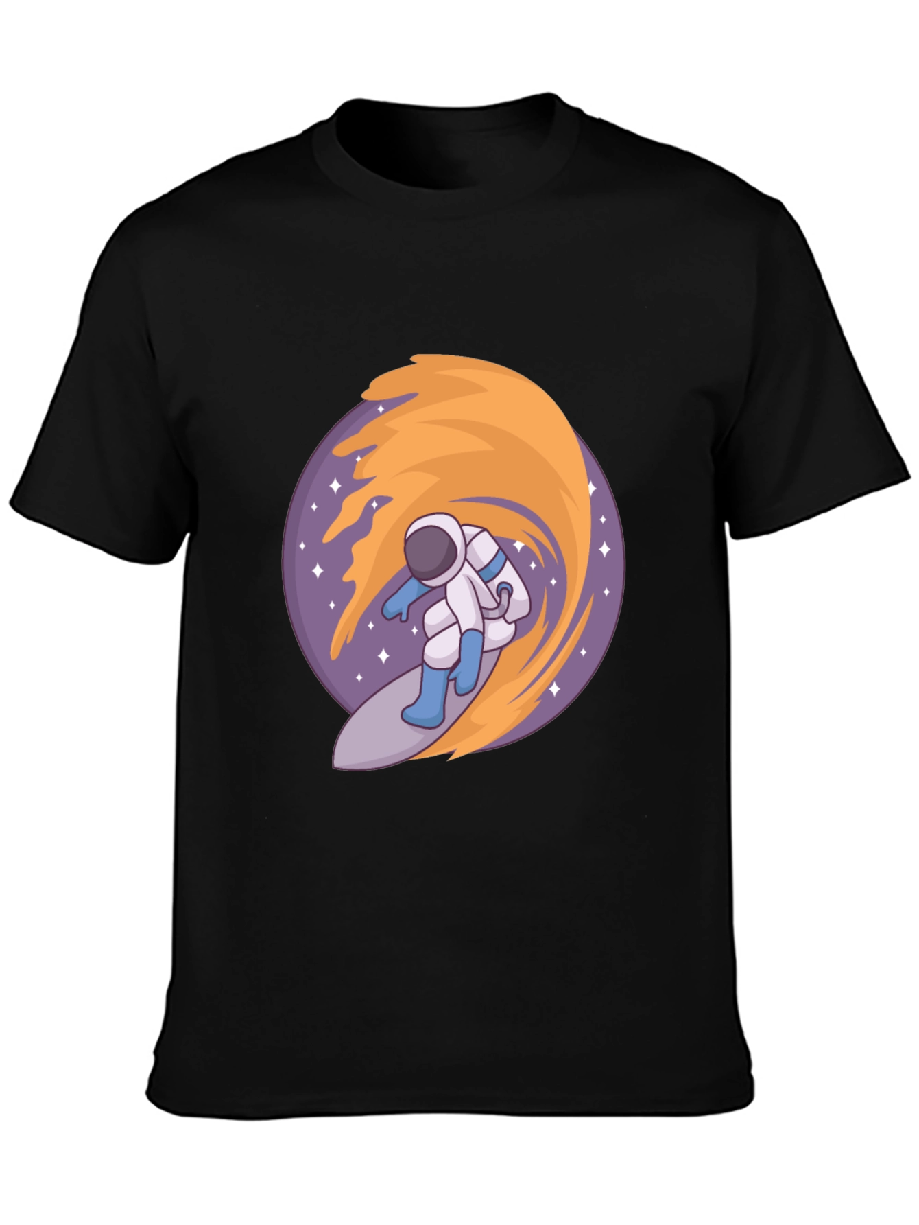 Astronaut Surfing Space Wave Graphic T-Shirt