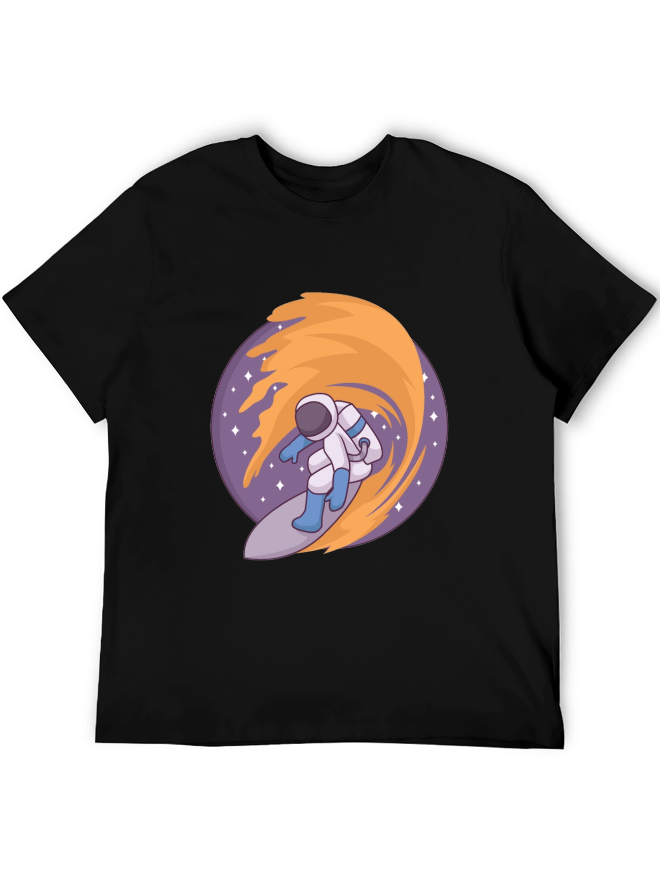 Astronaut Surfing Space Wave Graphic T-Shirt