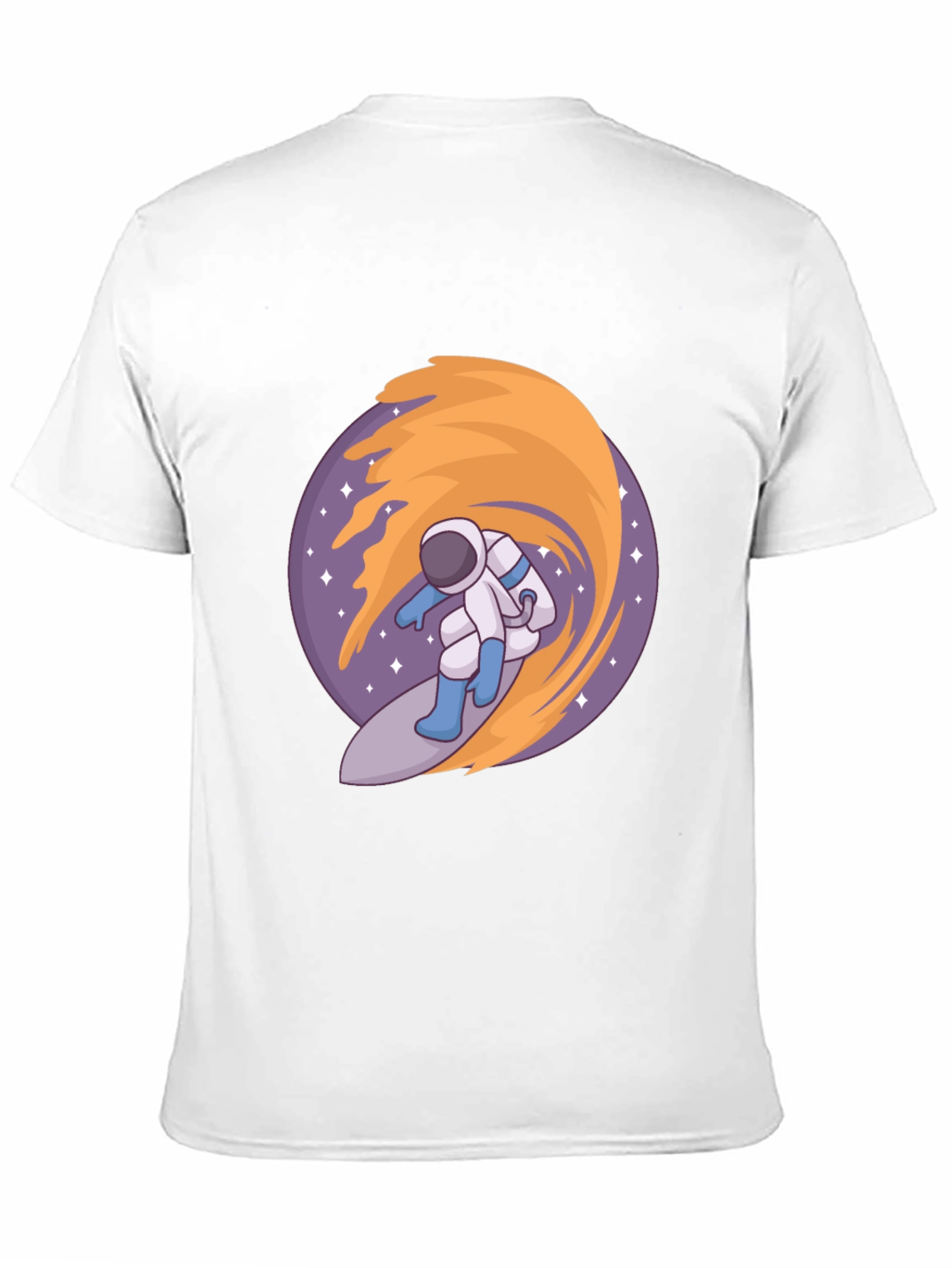 Astronaut Surfing Space Wave Graphic T-Shirt
