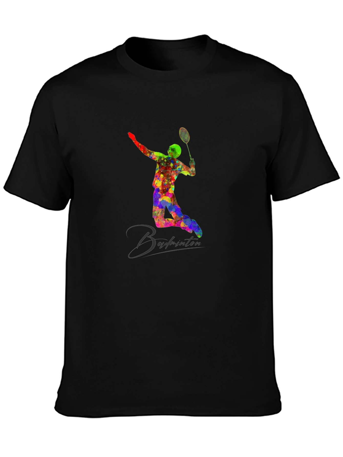 Badminton Player Graphic T-Shirt - Stylish Cotton Tee