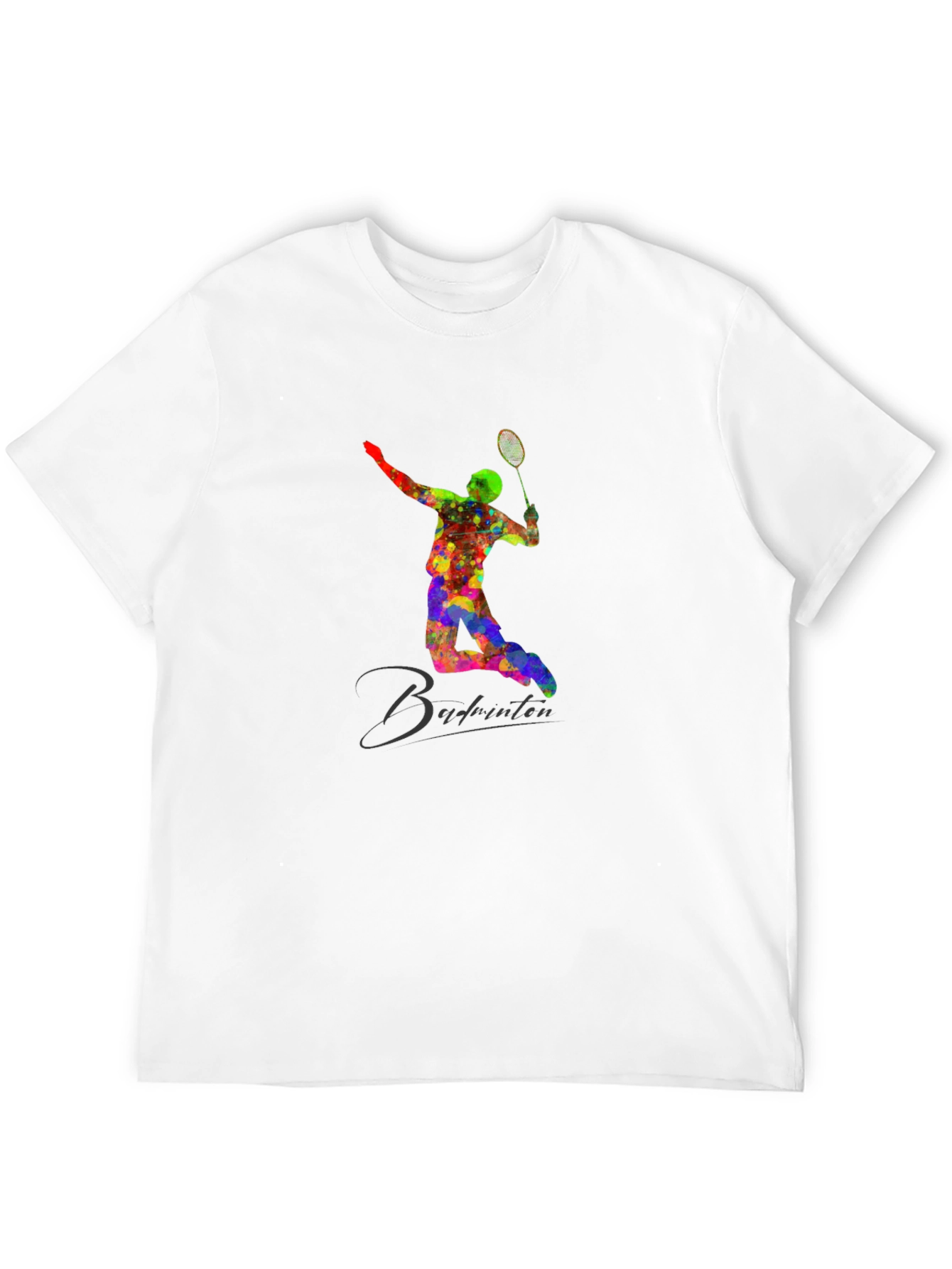 Badminton Player Graphic T-Shirt - Stylish Cotton Tee