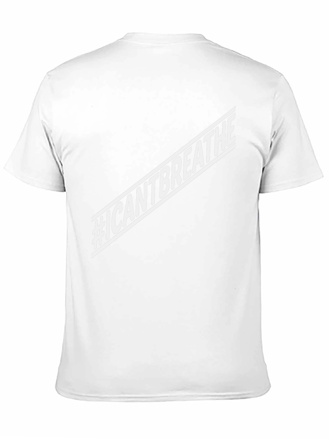 #ICANTBREATHE Graphic Print Black Crew Neck T-Shirt