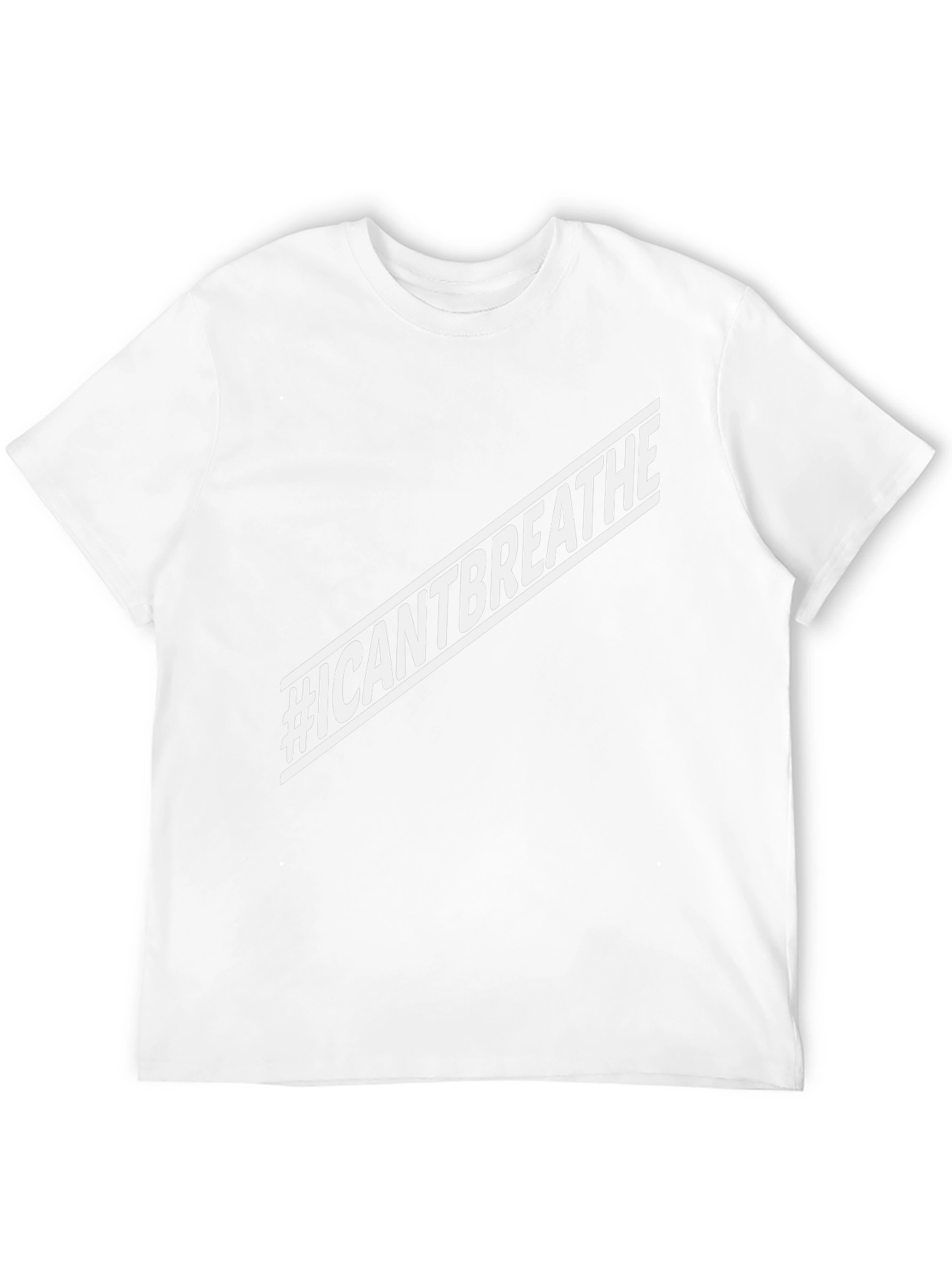 #ICANTBREATHE Graphic Print Black Crew Neck T-Shirt