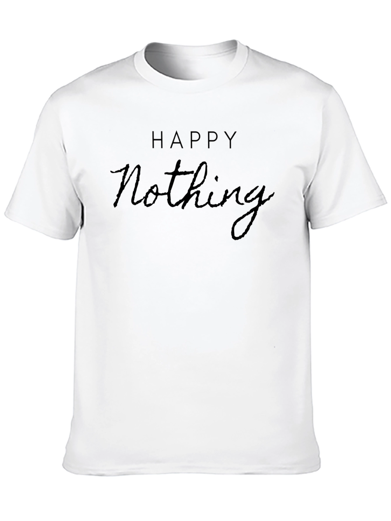 Happy Nothing Black T-Shirt - Comfortable Casual Wear