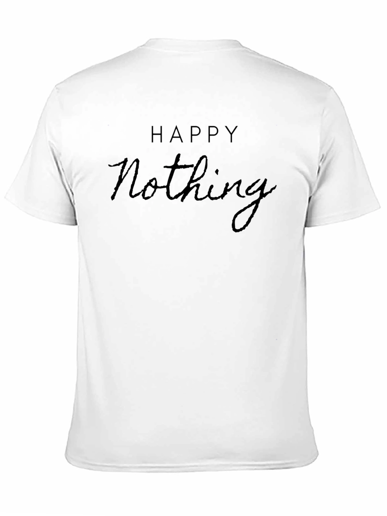 Happy Nothing Black T-Shirt - Comfortable Casual Wear