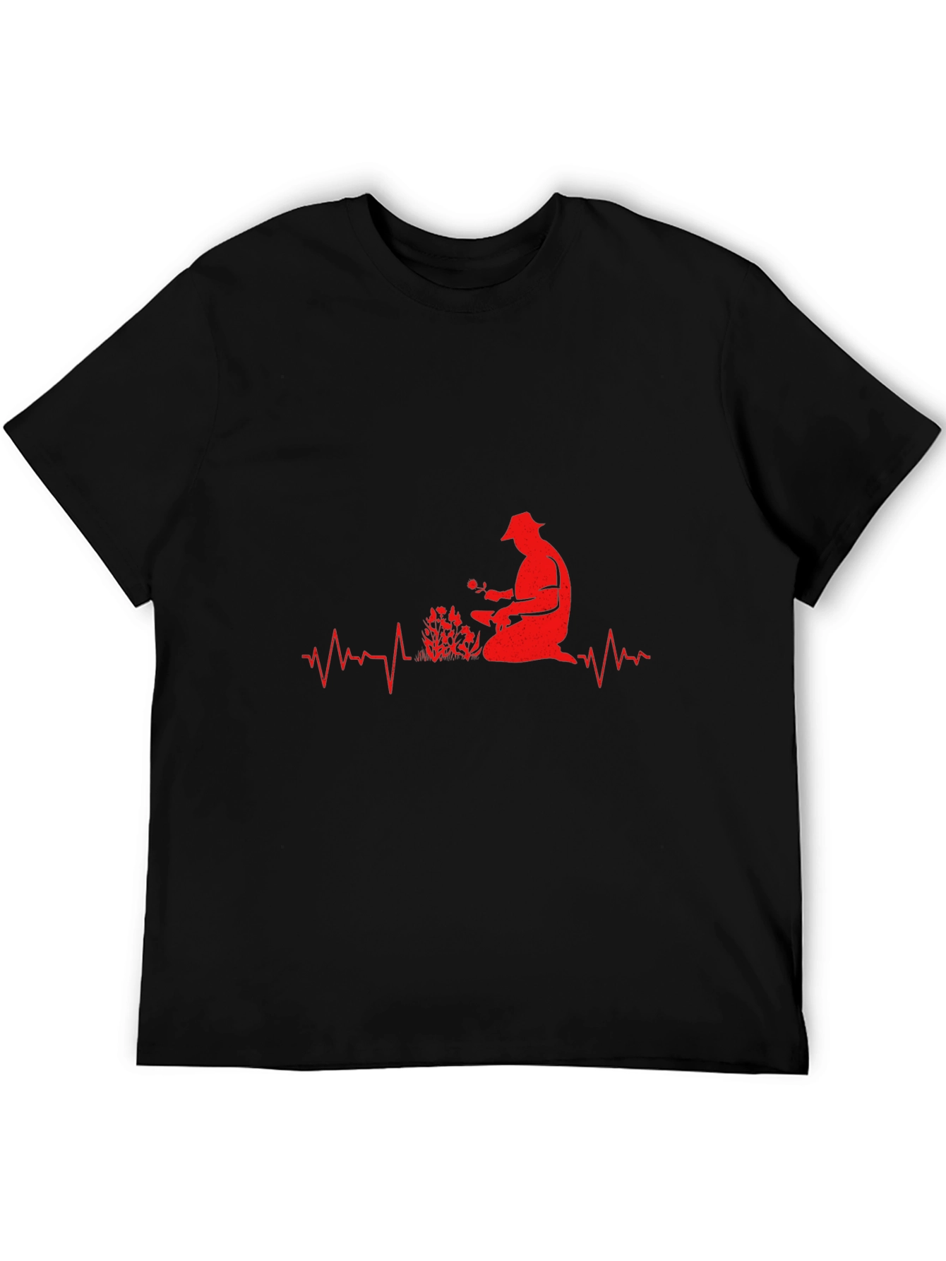 Gardener Heartbeat T-Shirt - Black Graphic Tee