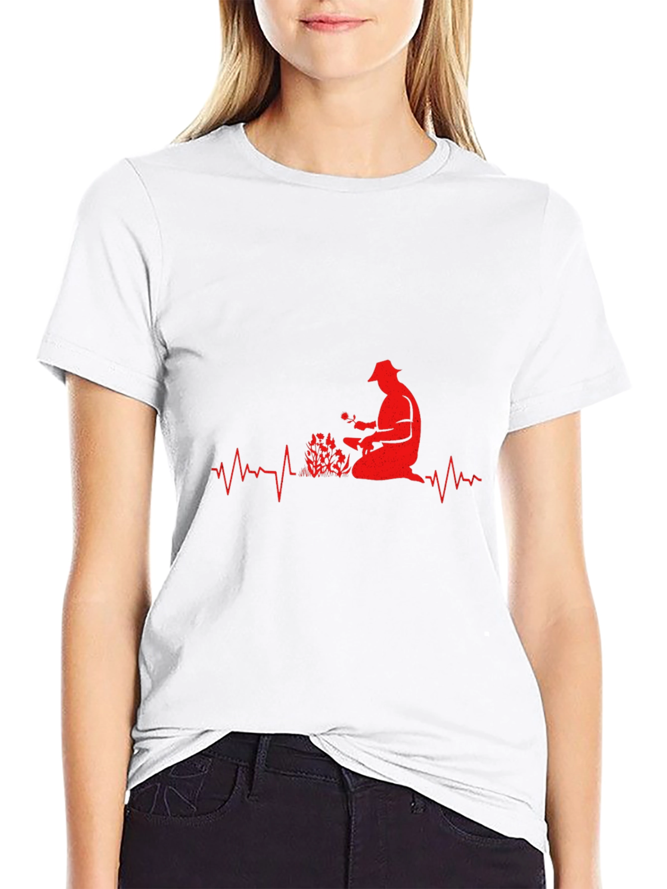 Gardener Heartbeat T-Shirt - Black Graphic Tee