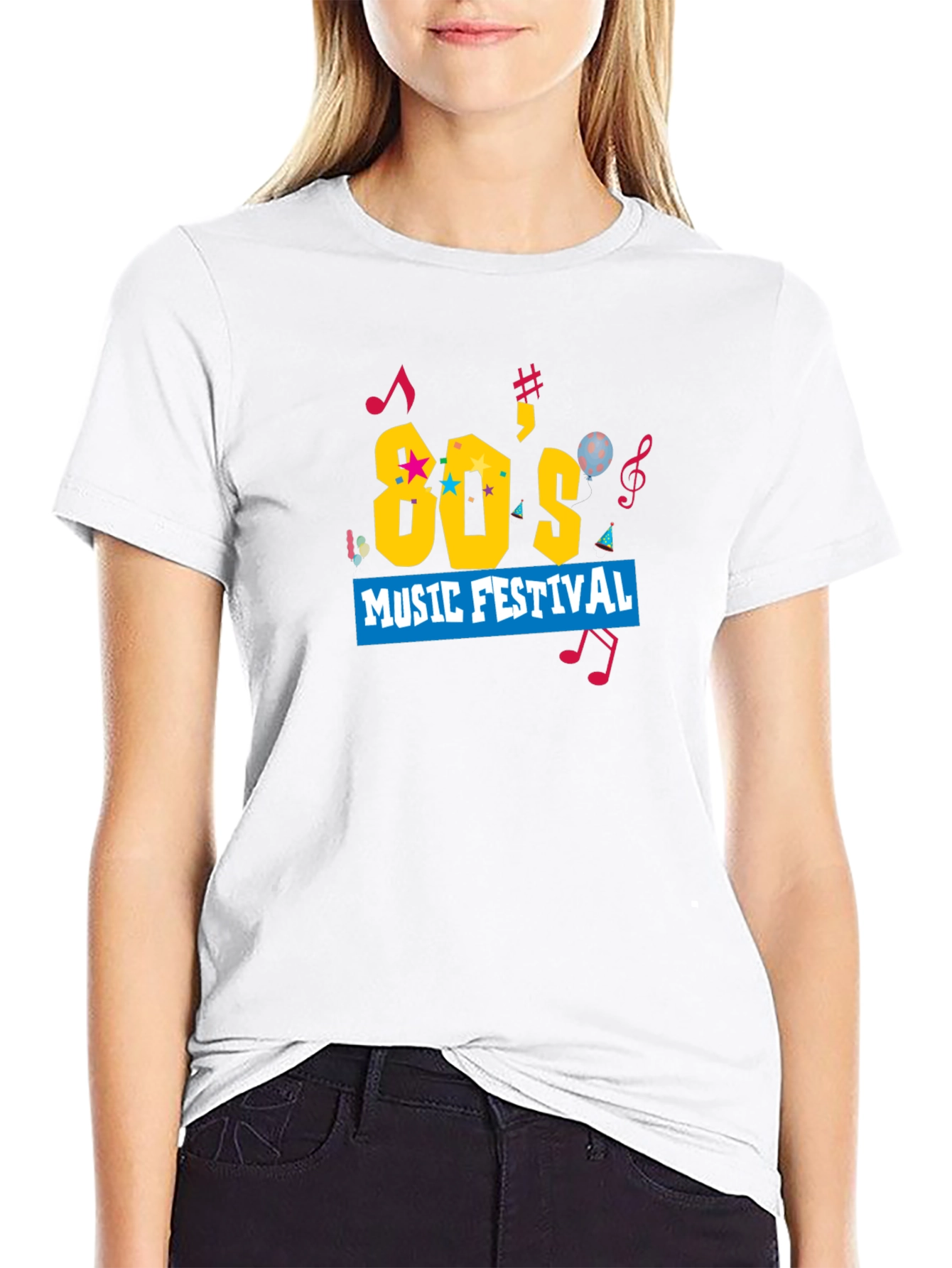 80s Music Festival Graphic Tee - Retro Style