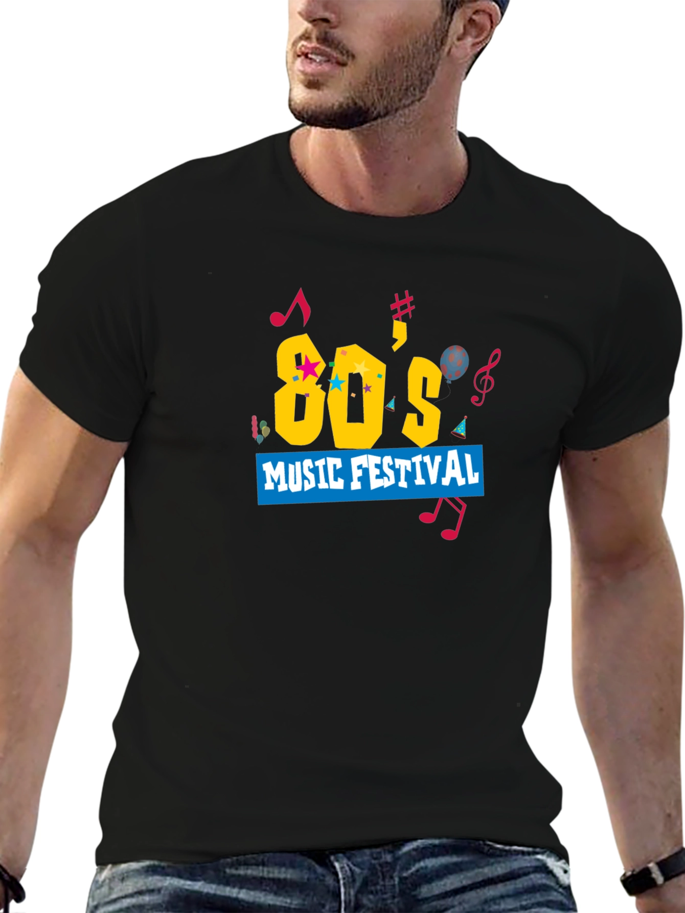 80s Music Festival Graphic Tee - Retro Style
