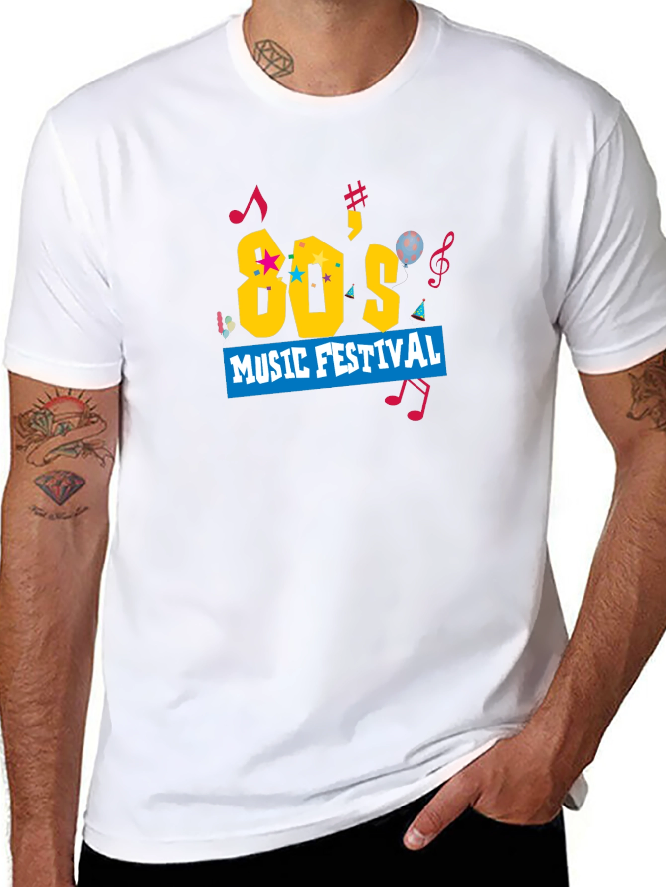 80s Music Festival Graphic Tee - Retro Style