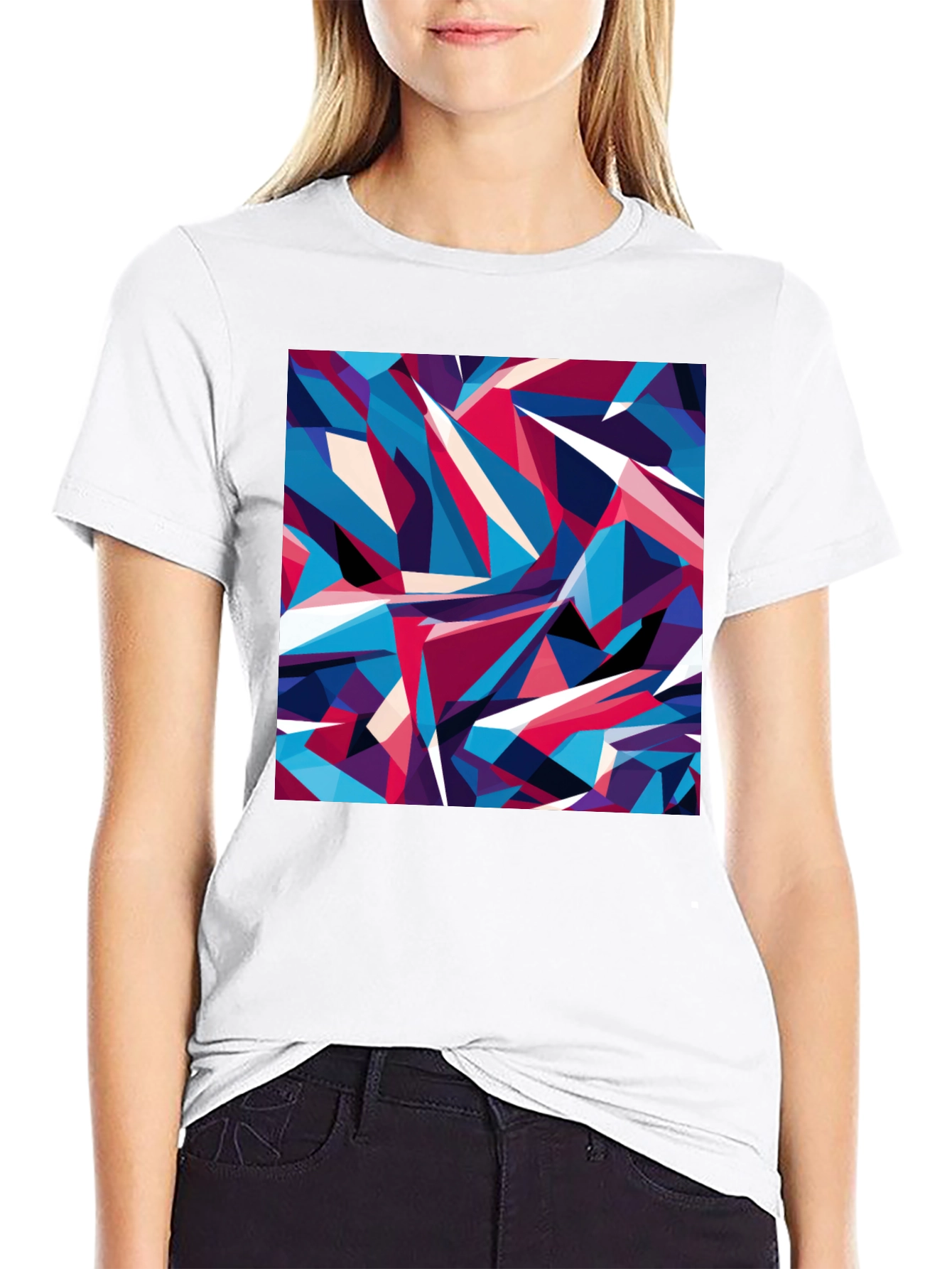 Geometric Abstract T-Shirt - Modern Art Tee