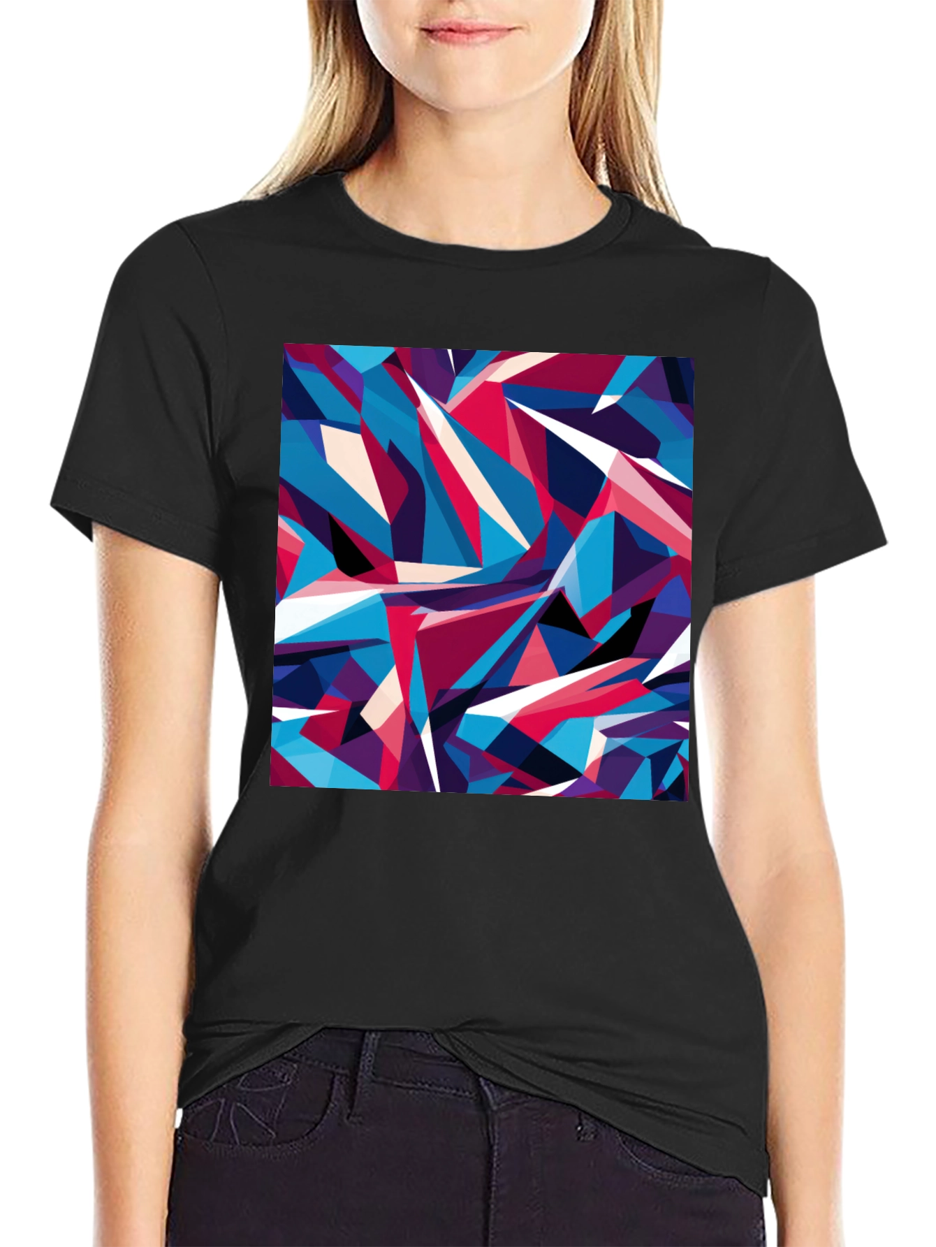 Geometric Abstract T-Shirt - Modern Art Tee