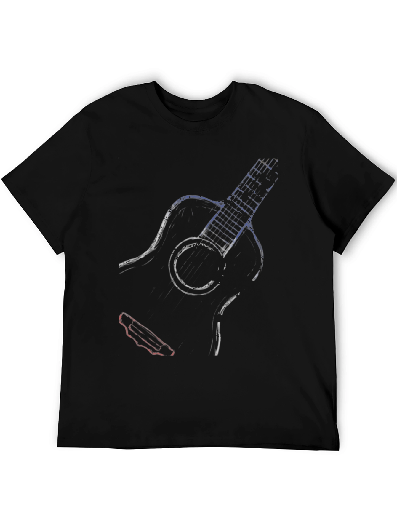 Guitar Sketch Tee - Cool Musician Shirt