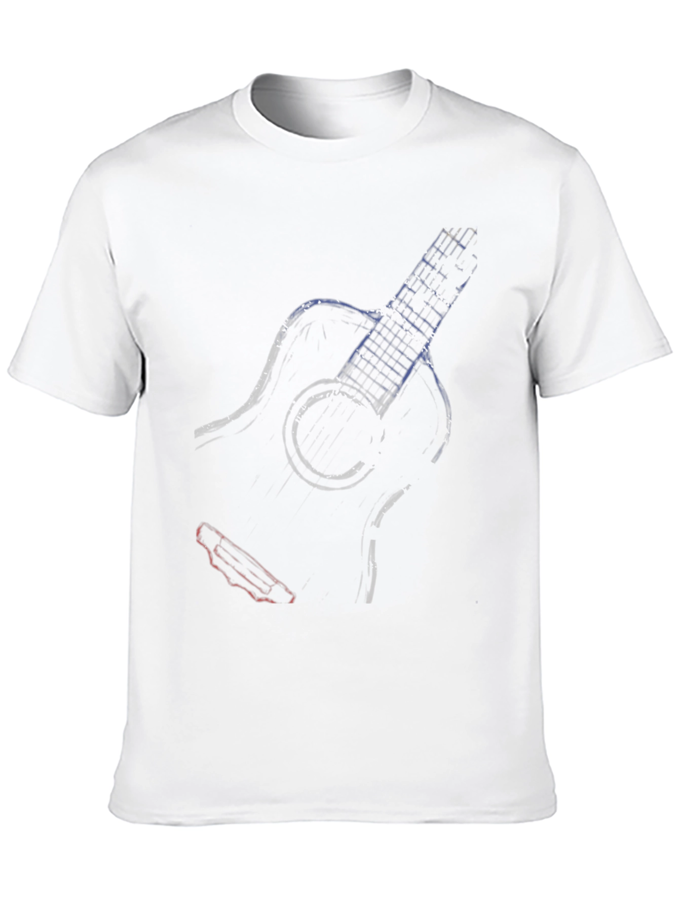 Guitar Sketch Tee - Cool Musician Shirt