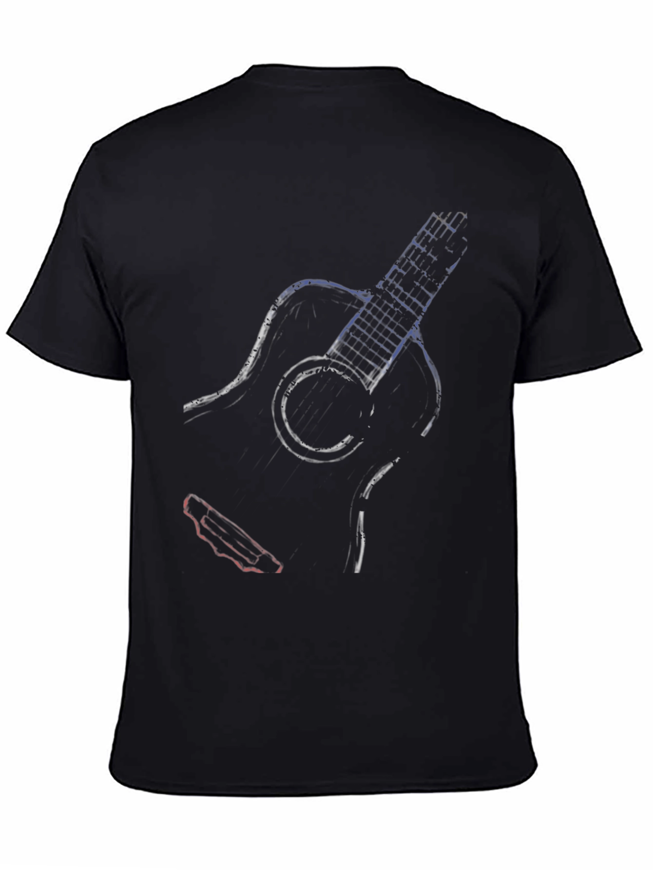 Guitar Sketch Tee - Cool Musician Shirt