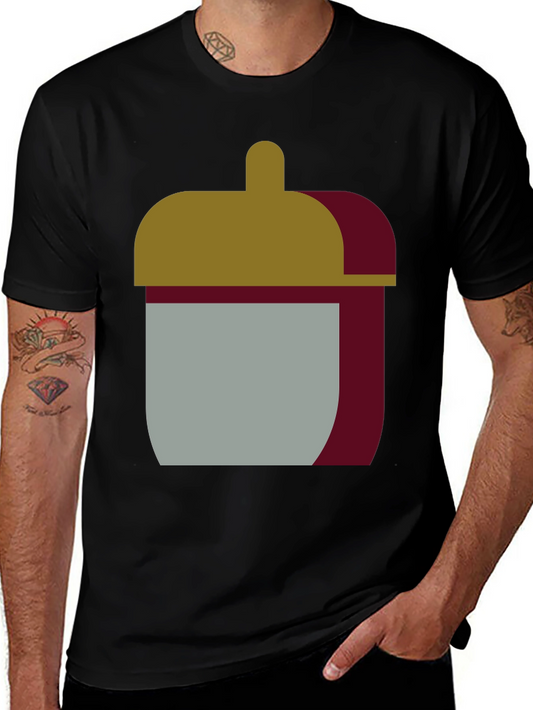 Abstract Jar Graphic Tee - Stylish Comfort
