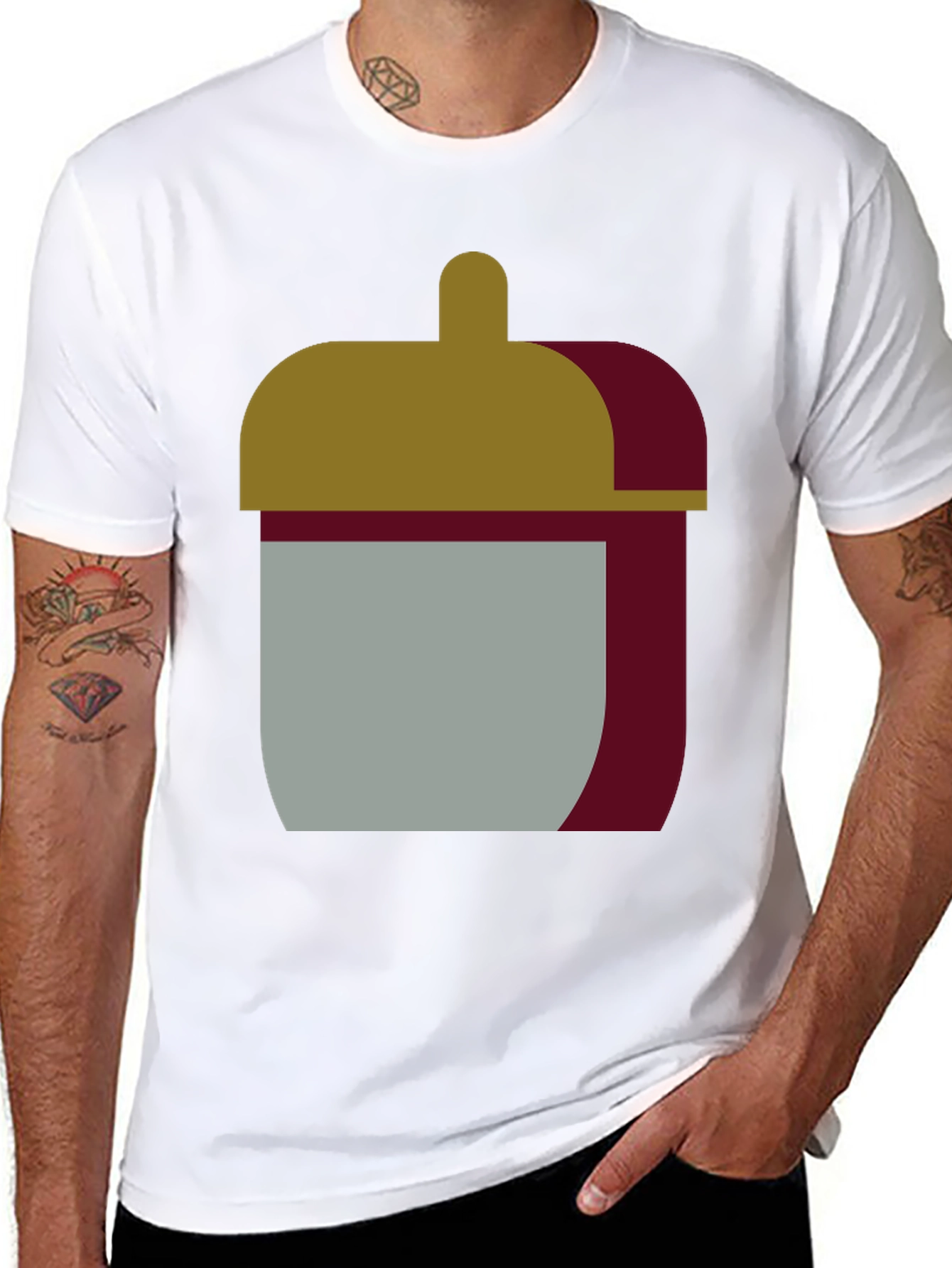 Abstract Jar Graphic Tee - Stylish Comfort