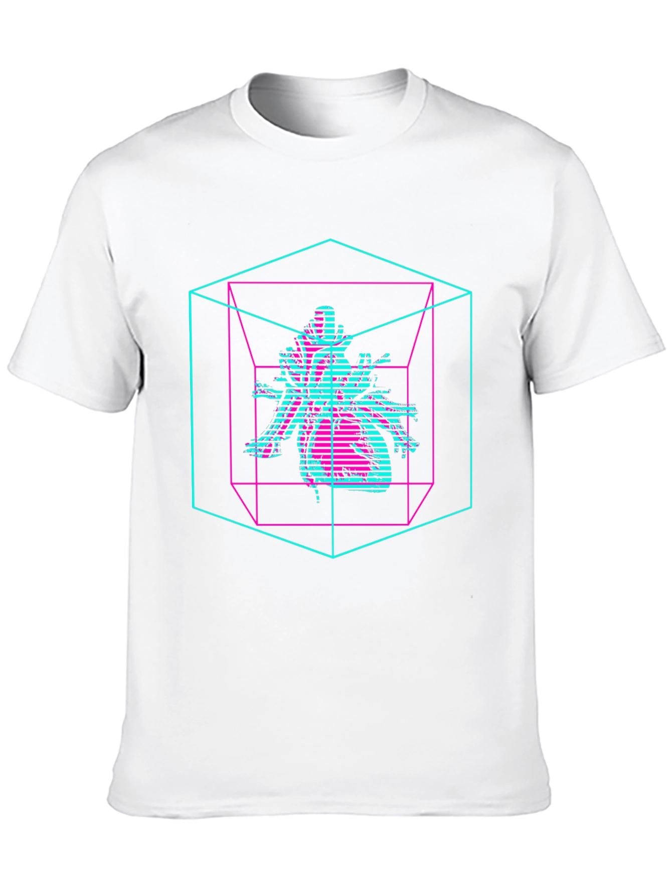 Abstract Graphic Tee - Cyberpunk Style T-Shirt