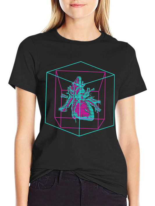 Abstract Graphic Tee - Cyberpunk Style T-Shirt
